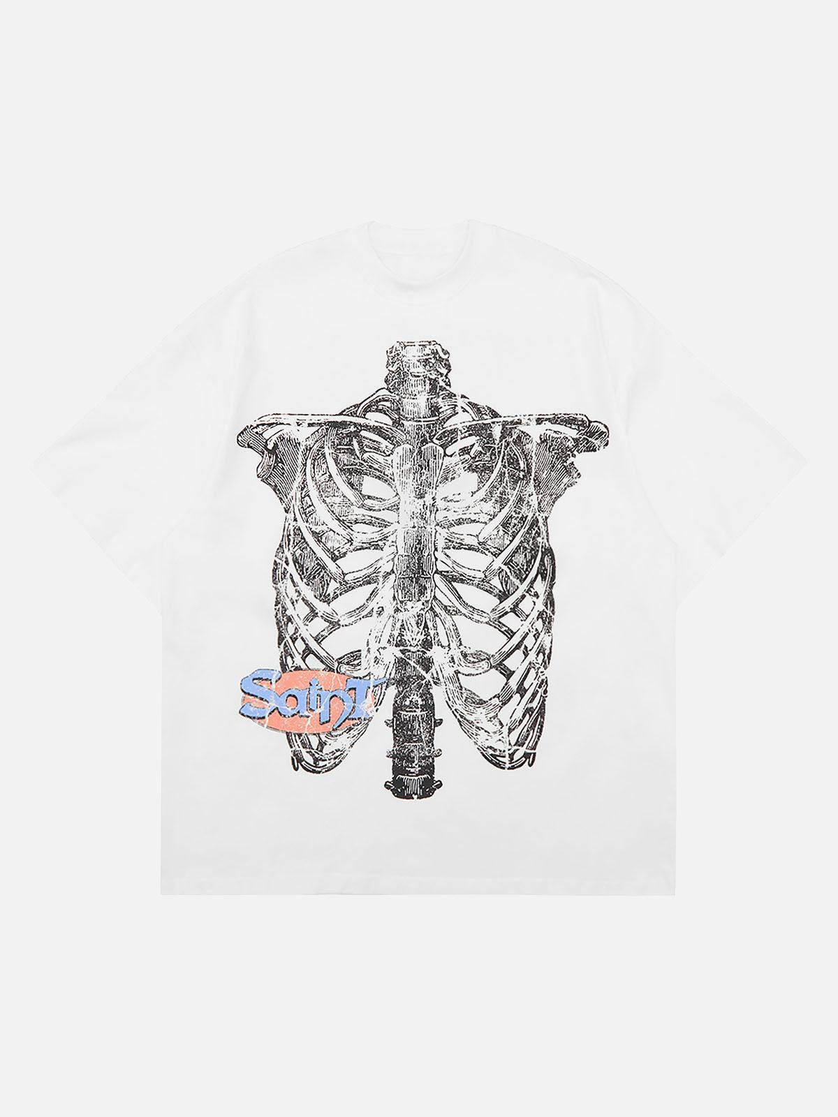 TALISHKO Pencil Detail Skull Street Rap T-Shirt