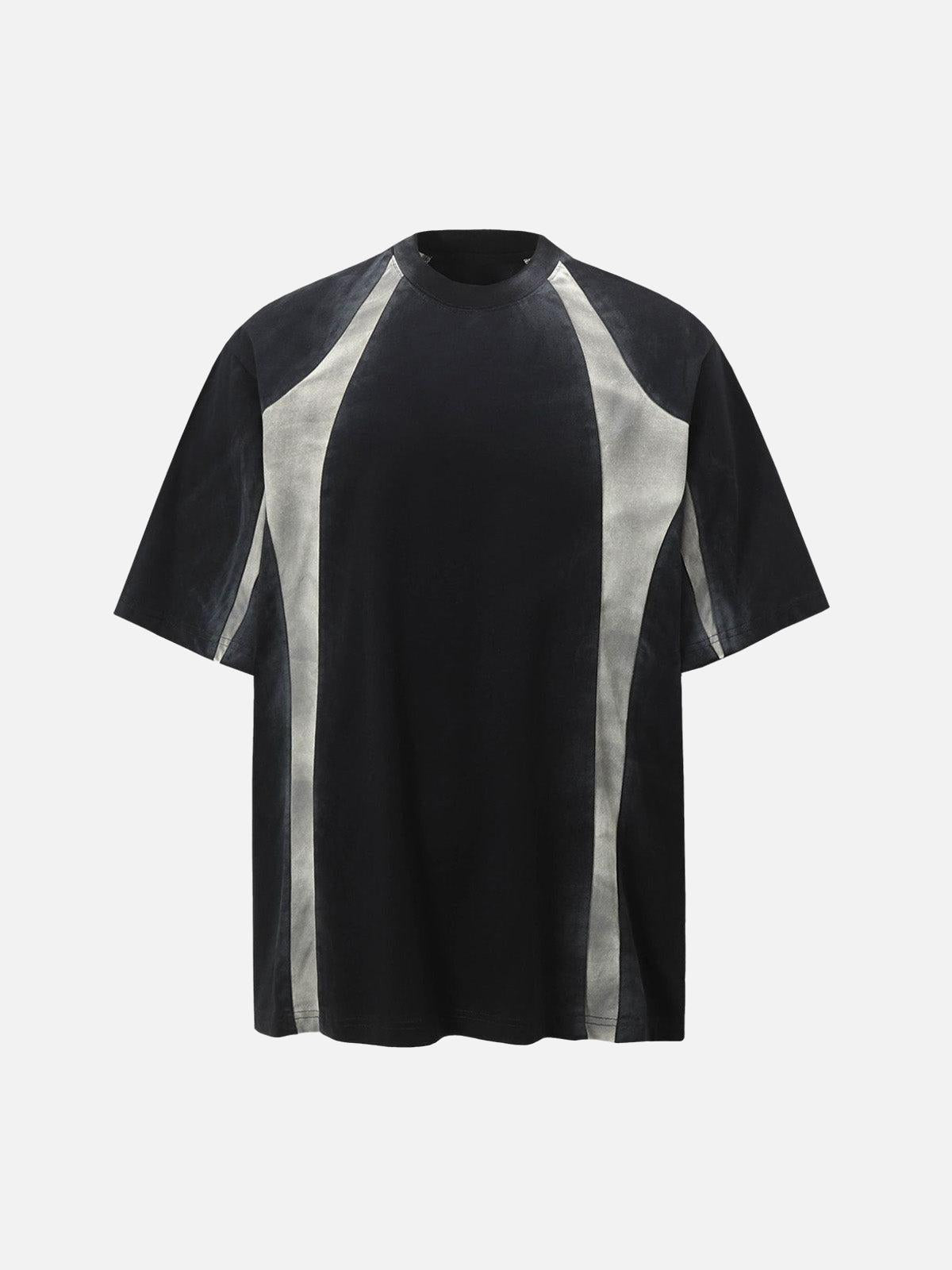 TALISHKO Retro Functional Patchwork Dirty Dyed T-Shirt
