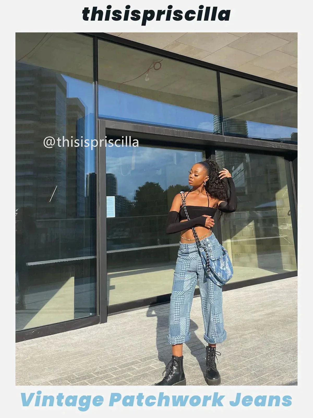 TALISHKO Vintage Patchwork Jeans
