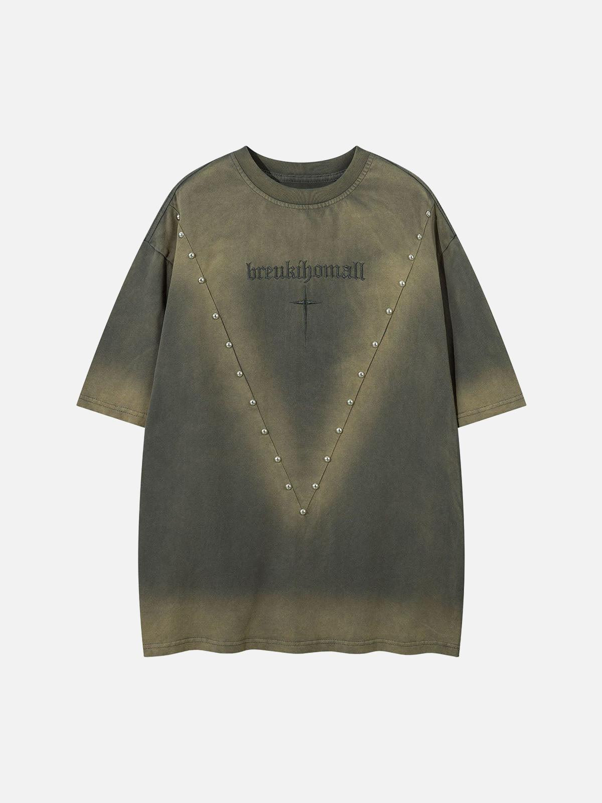 TALISHKO Oversized Cross and Studed T-Shirt