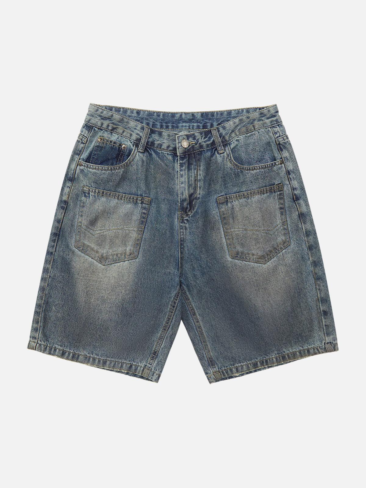TALISHKO American Street Style Washed Distressed Shorts
