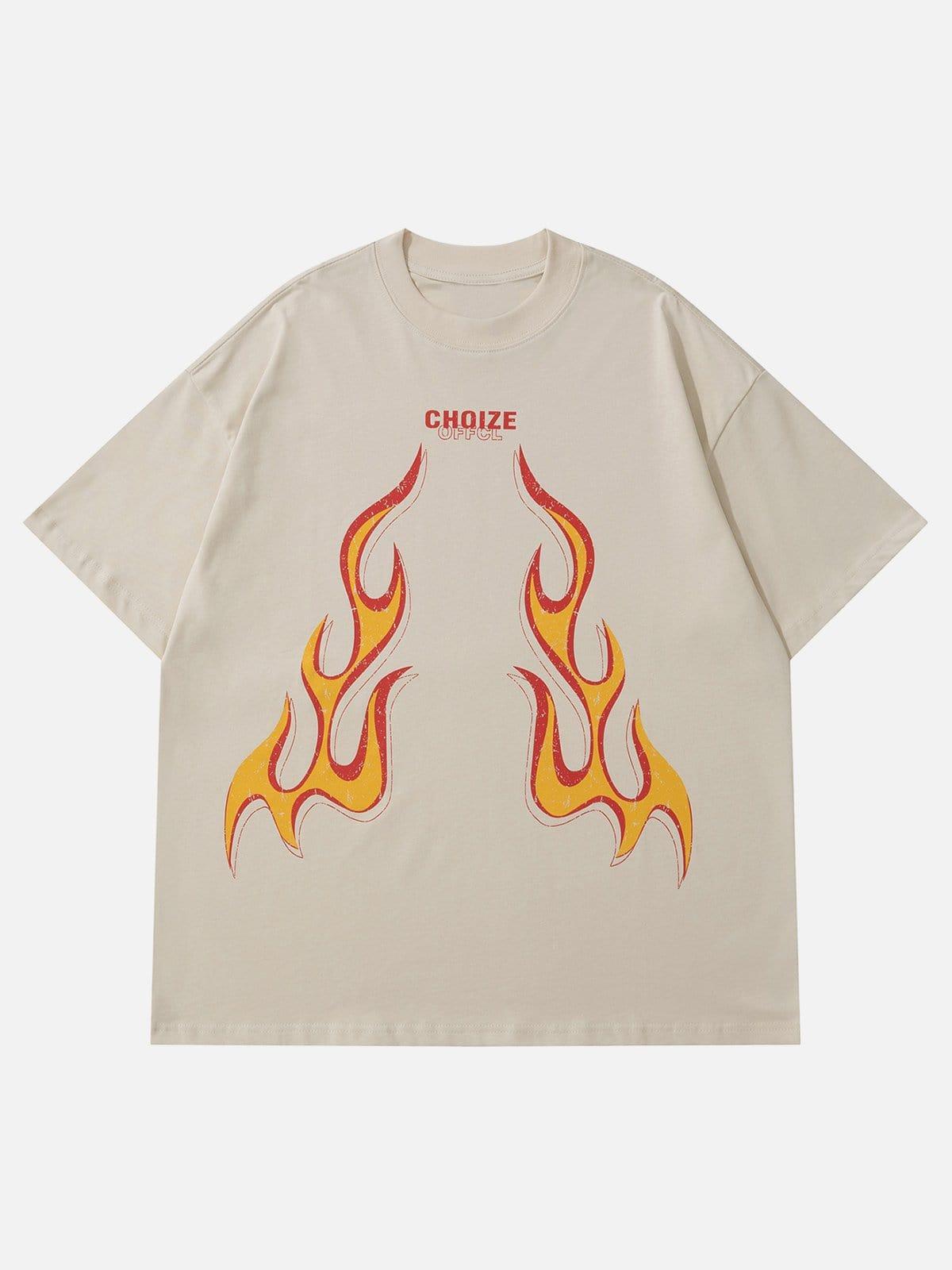 TALISHKO Washed Flame Print Tee