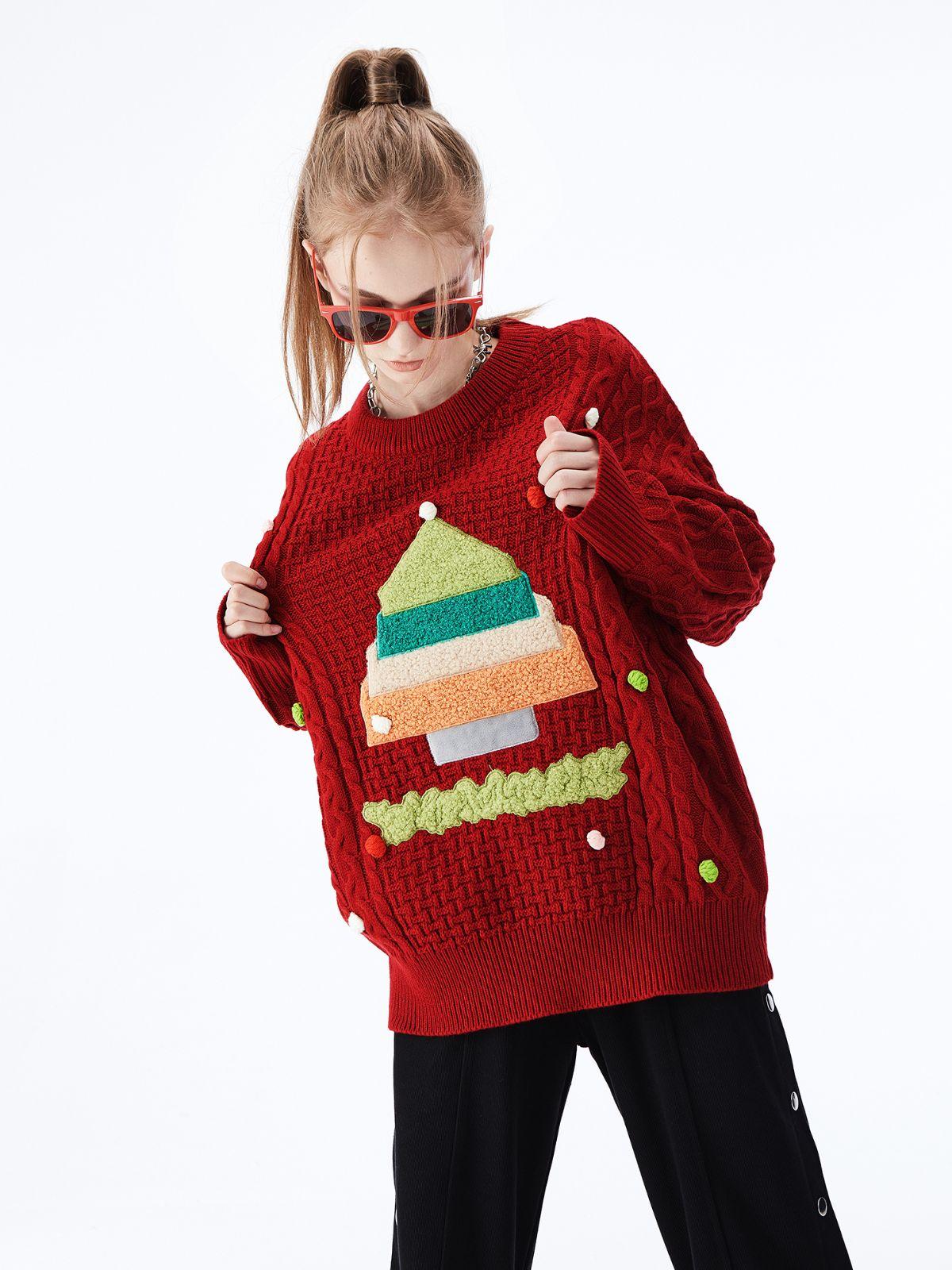 TALISHKO Christmas Tree Design Sweater