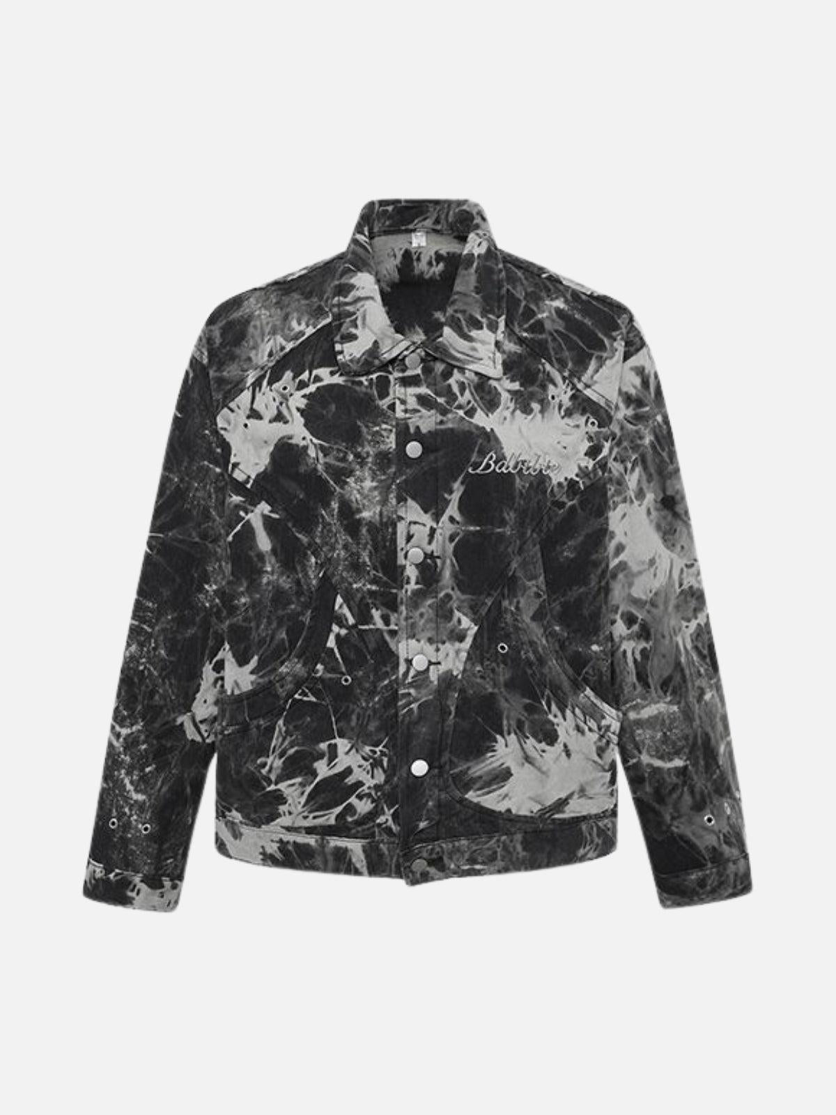 TALISHKO Vintage Tie-Dye Denim Jacket