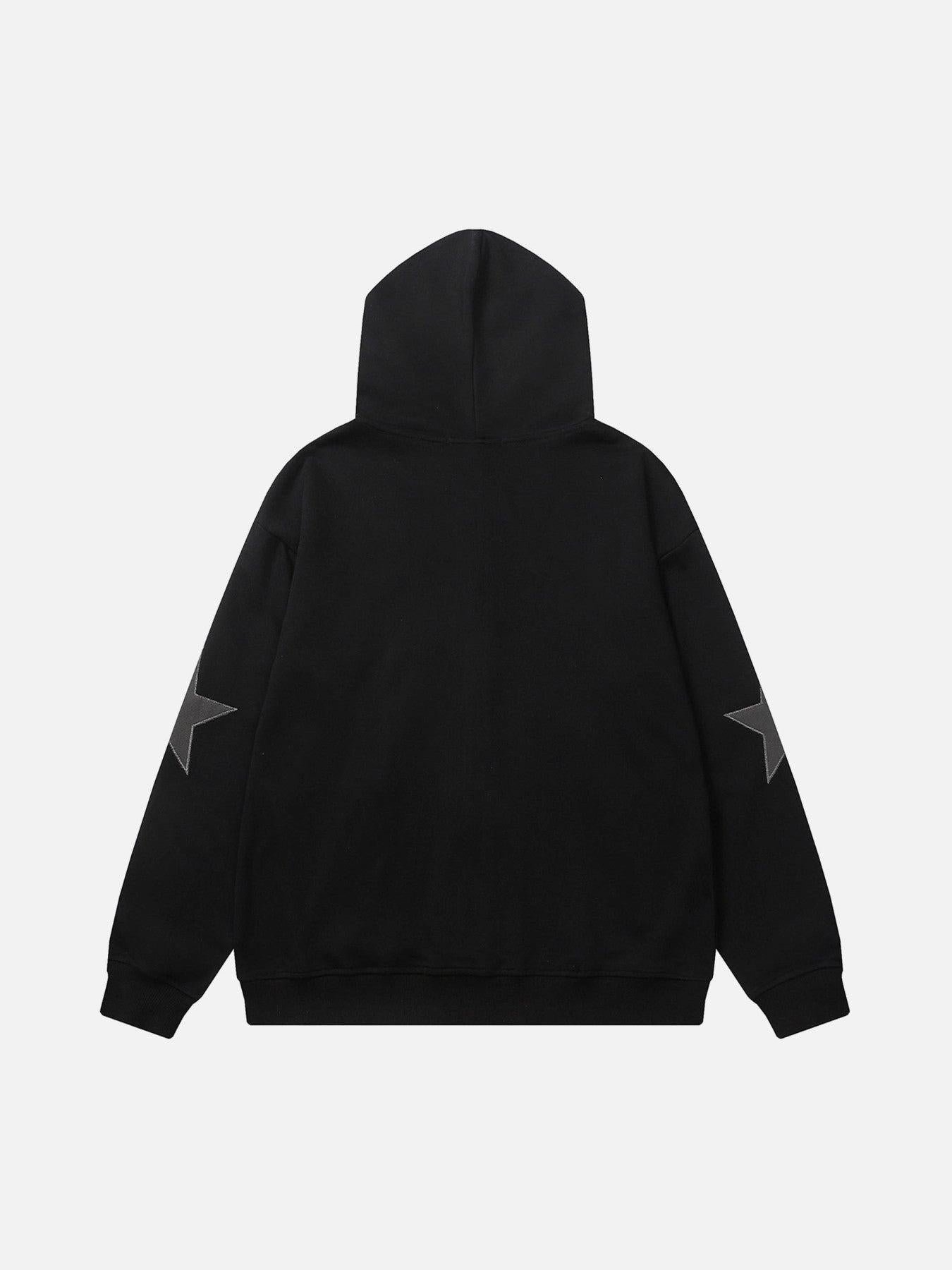 TALISHKO Five-Pointed Zipper Hoodie