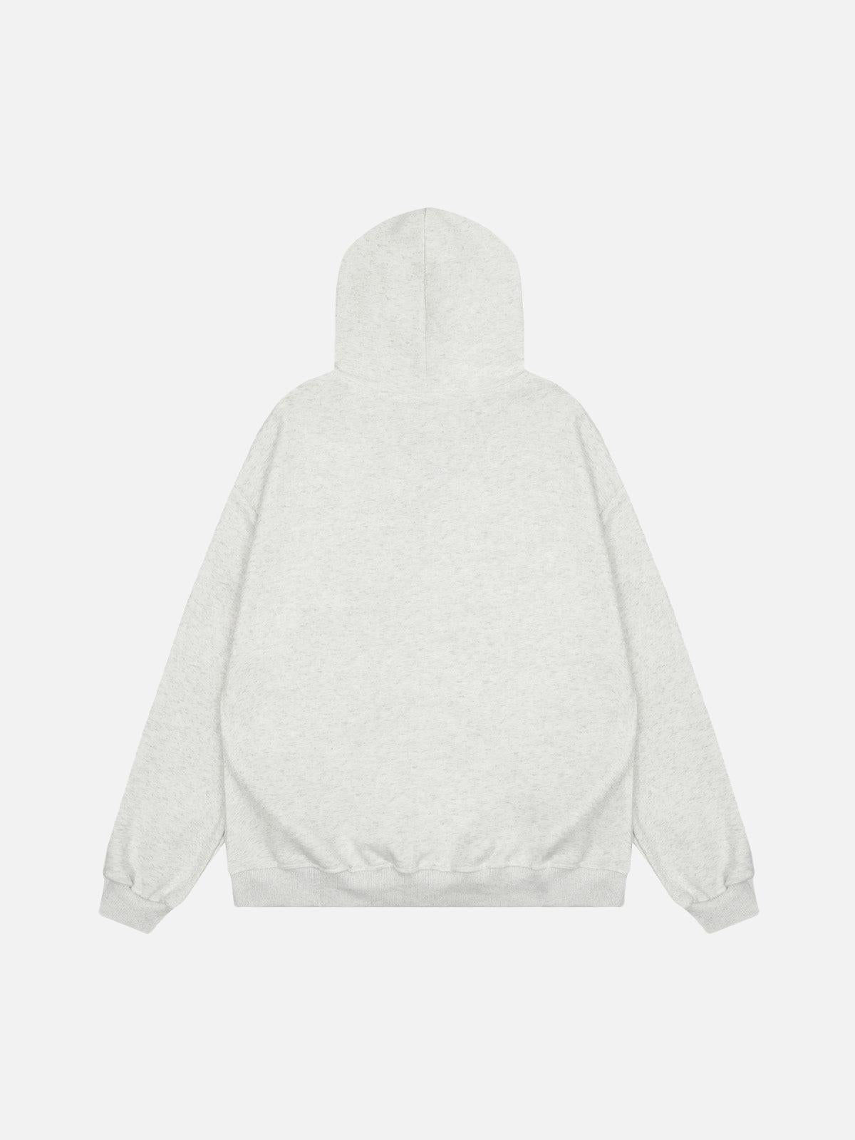 TALISHKO Grunge Bear Graphic Washed Hoodie