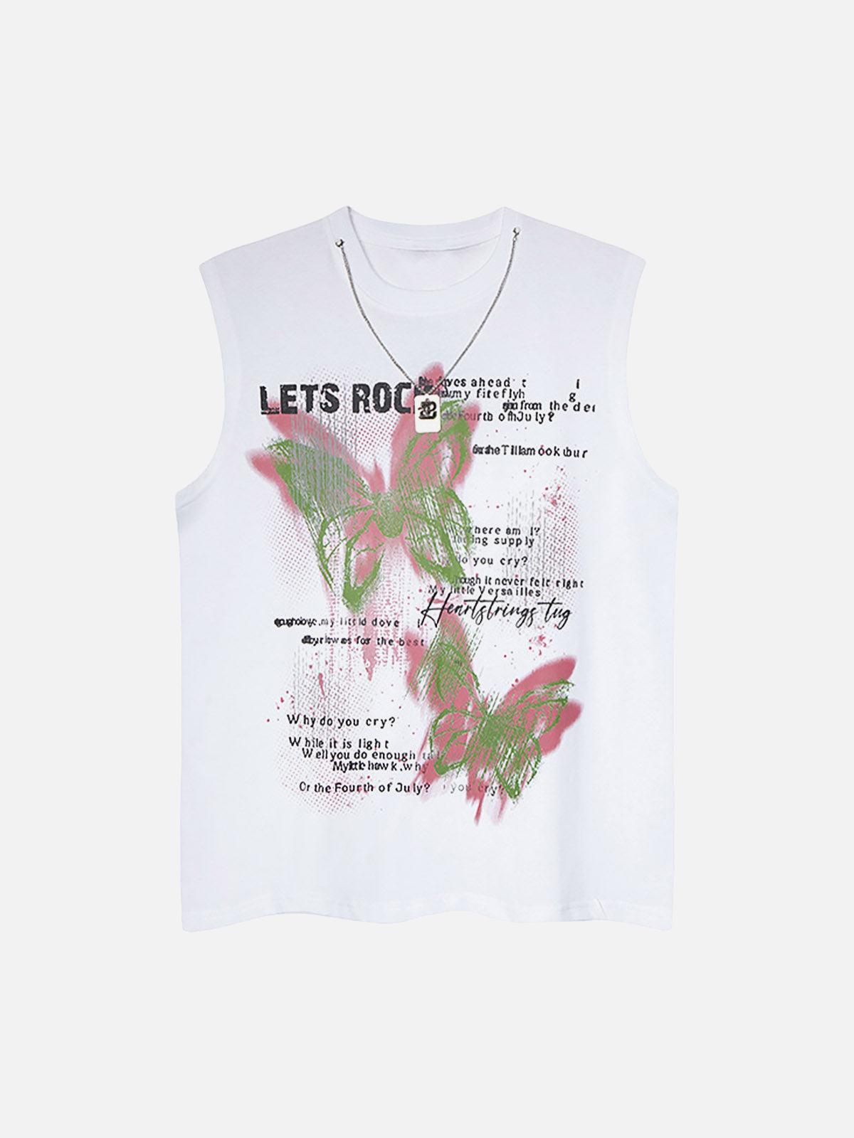 TALISHKO Street Butterfly Graphic Tank Top