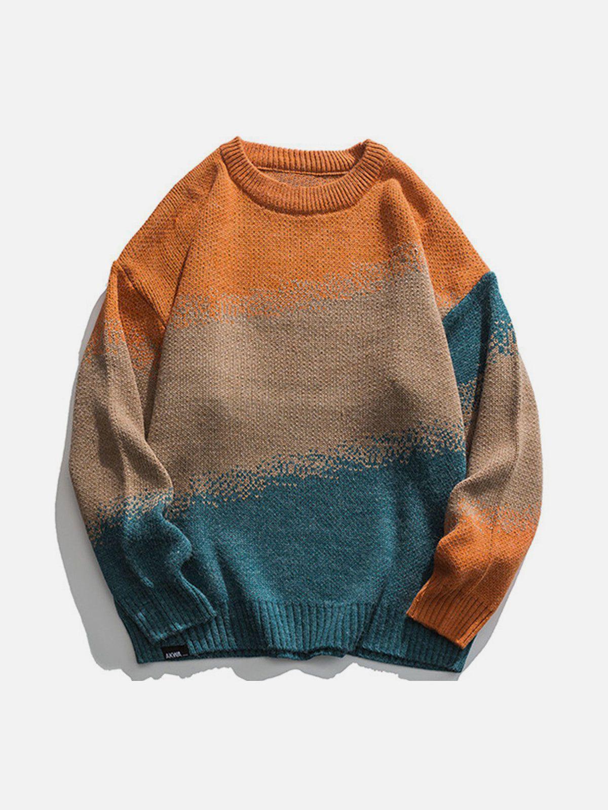TALISHKO Vintage Gradient Knit Sweater