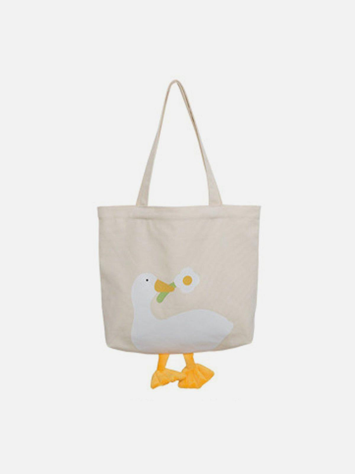 TALISHKO Duck Flower Canvas Bag