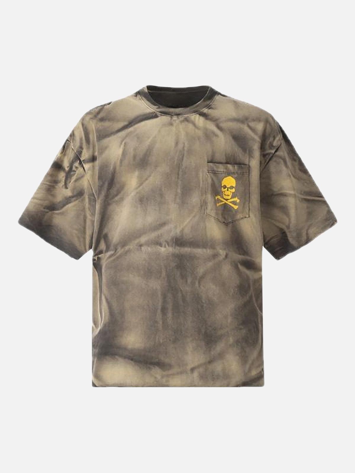 TALISHKO Tie-Dye Skull Print T-Shirt