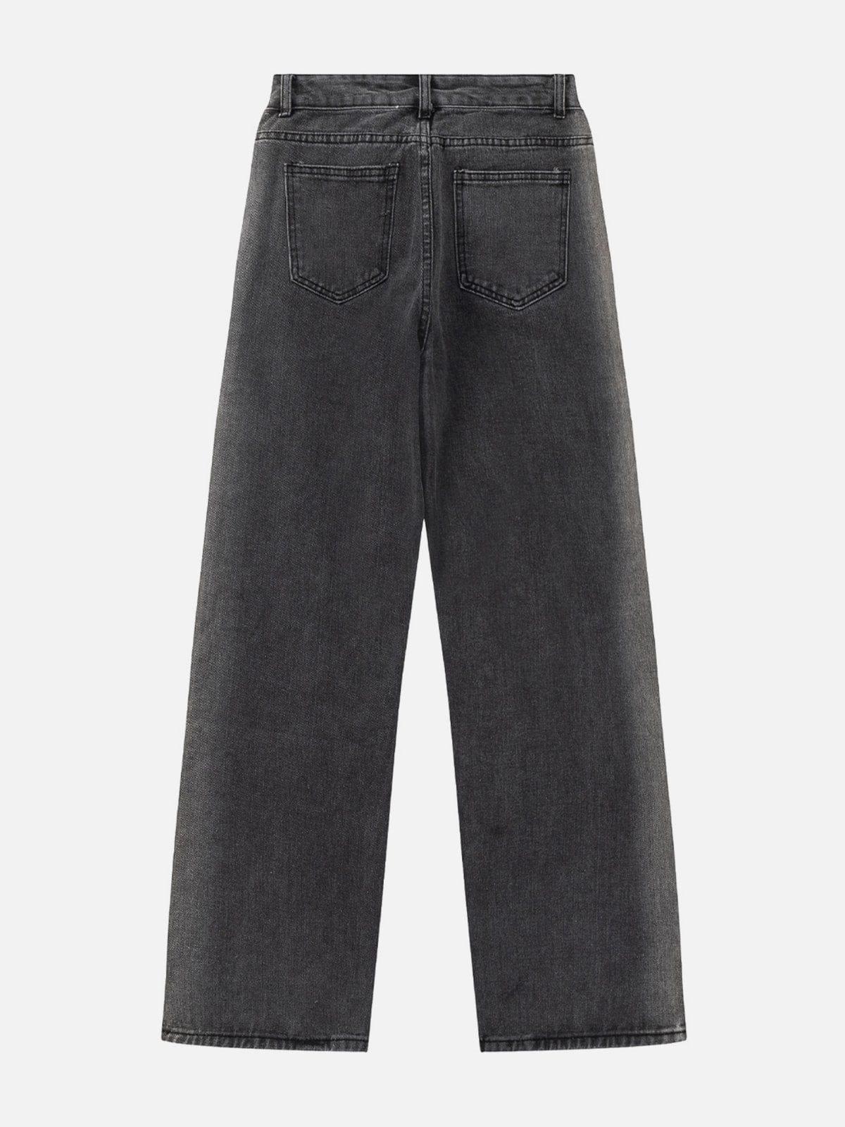 TALISHKO Cut Fringe Washed Jeans