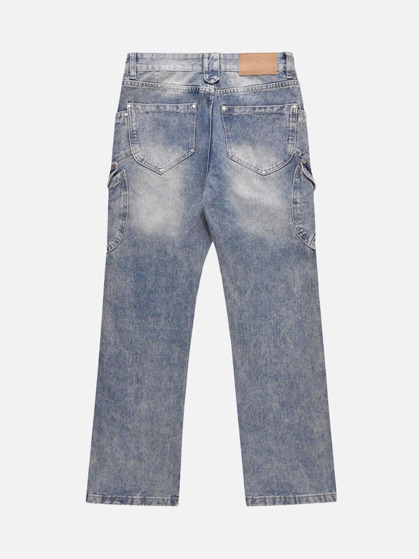 TALISHKO Versatile Multi-Pocket Straight-Leg Jeans