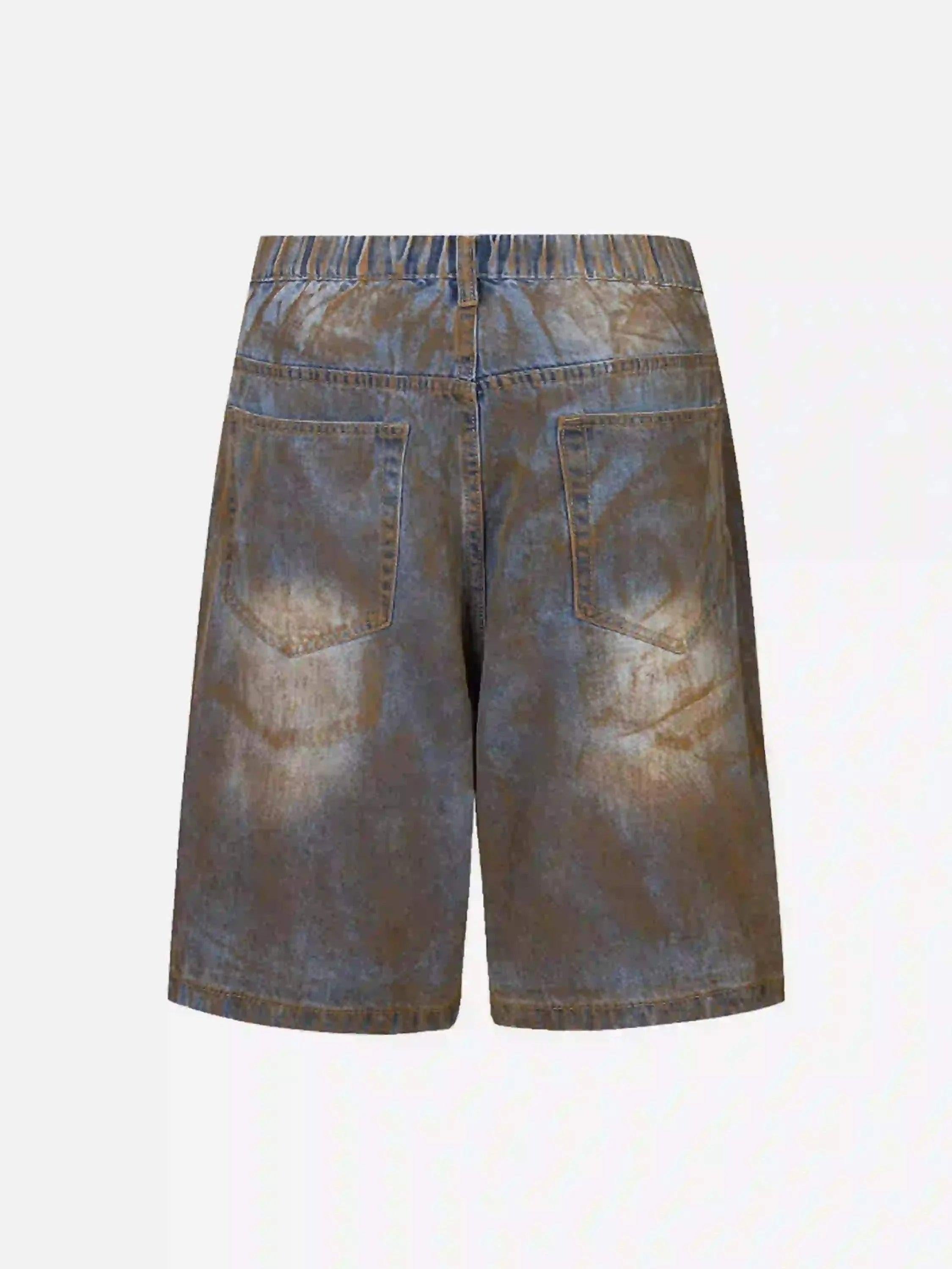 TALISHKO American Style Wasteland Style Wide-Leg Denim Jorts