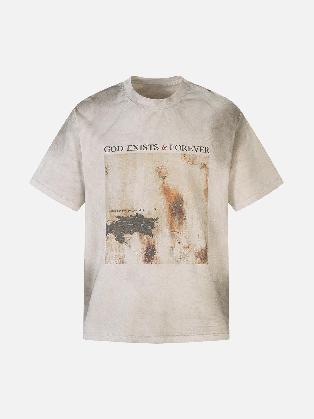 TALISHKO Dirty-Dyed Washed Crew Neck T-Shirt