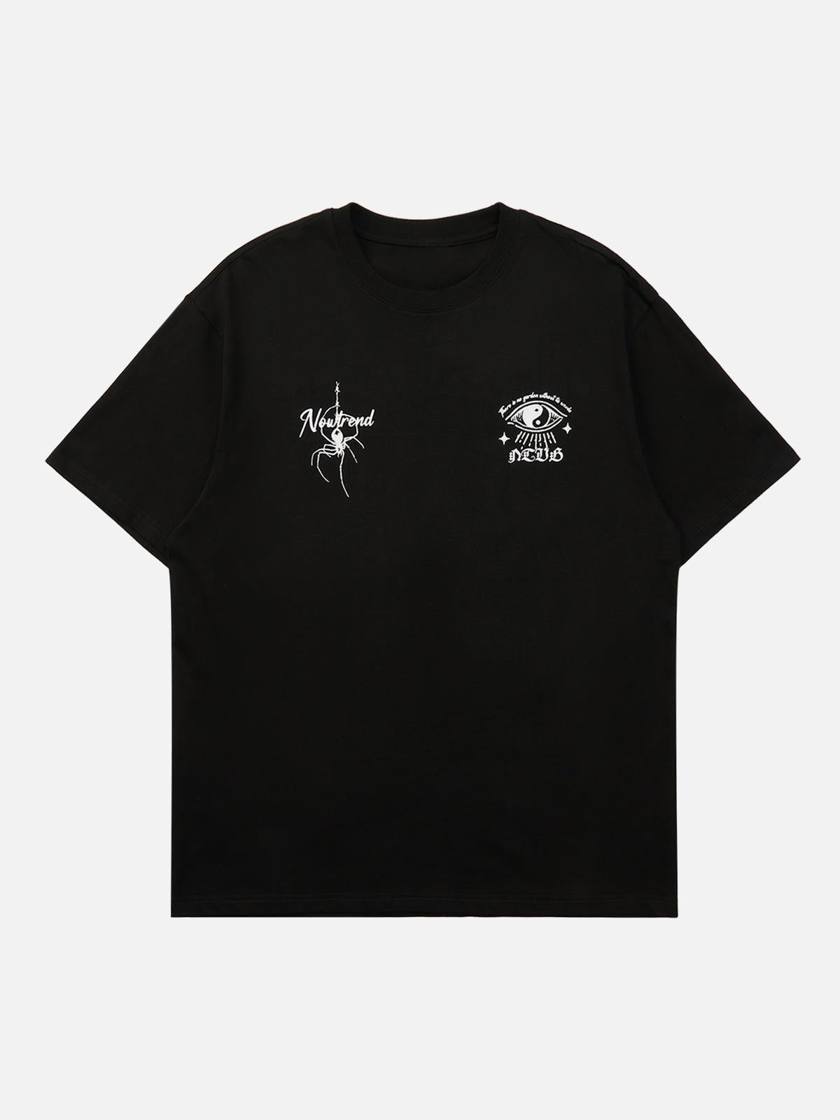 TALISHKO American Retro Mural Spider Street Rap T-Shirt