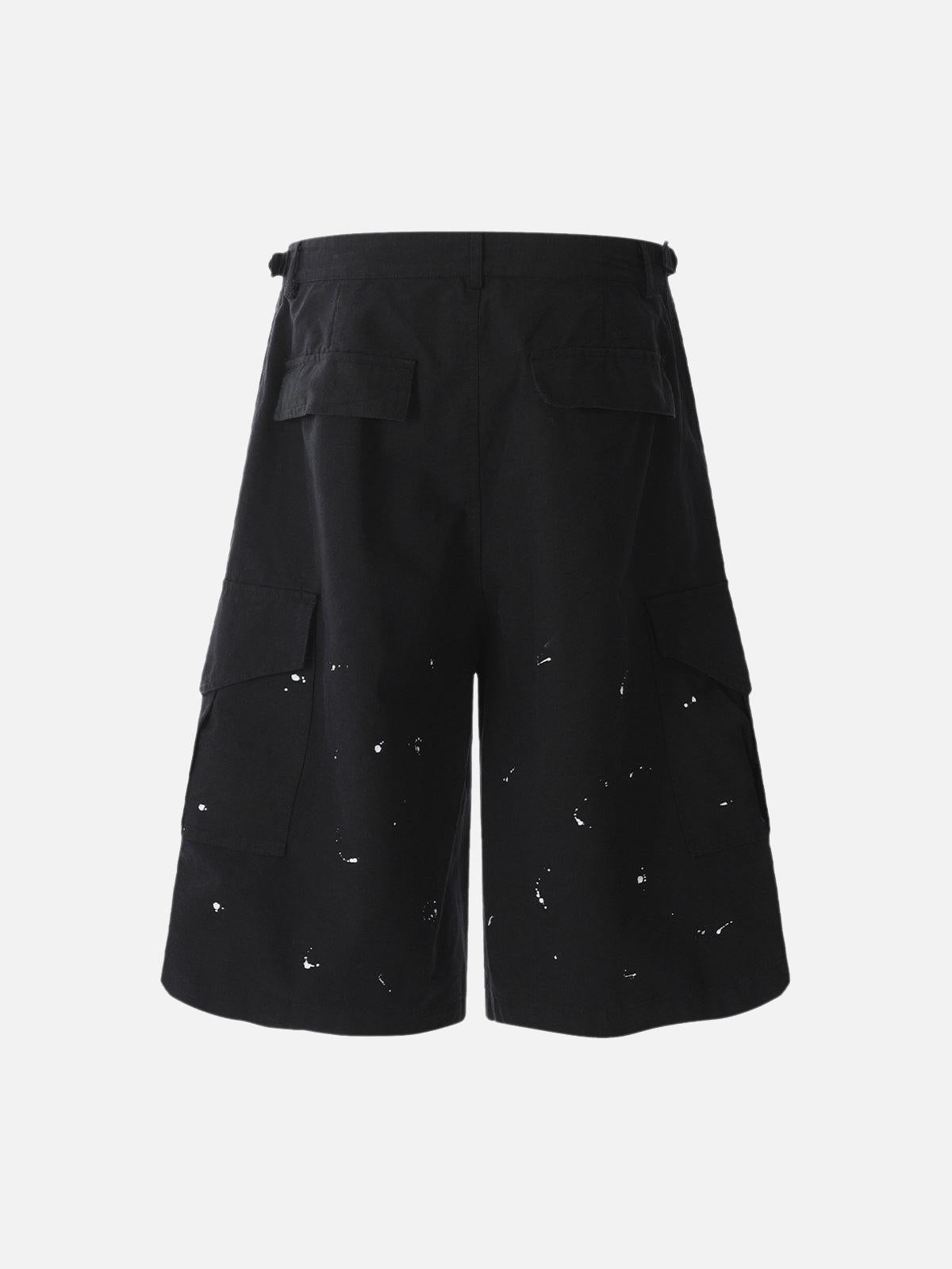 TALISHKO Dirty Dyed Distressed Cargo Jorts
