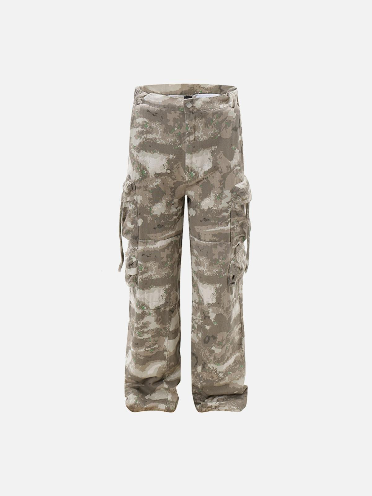 TALISHKO Functional Camouflage Straight-Leg Cargo Pants