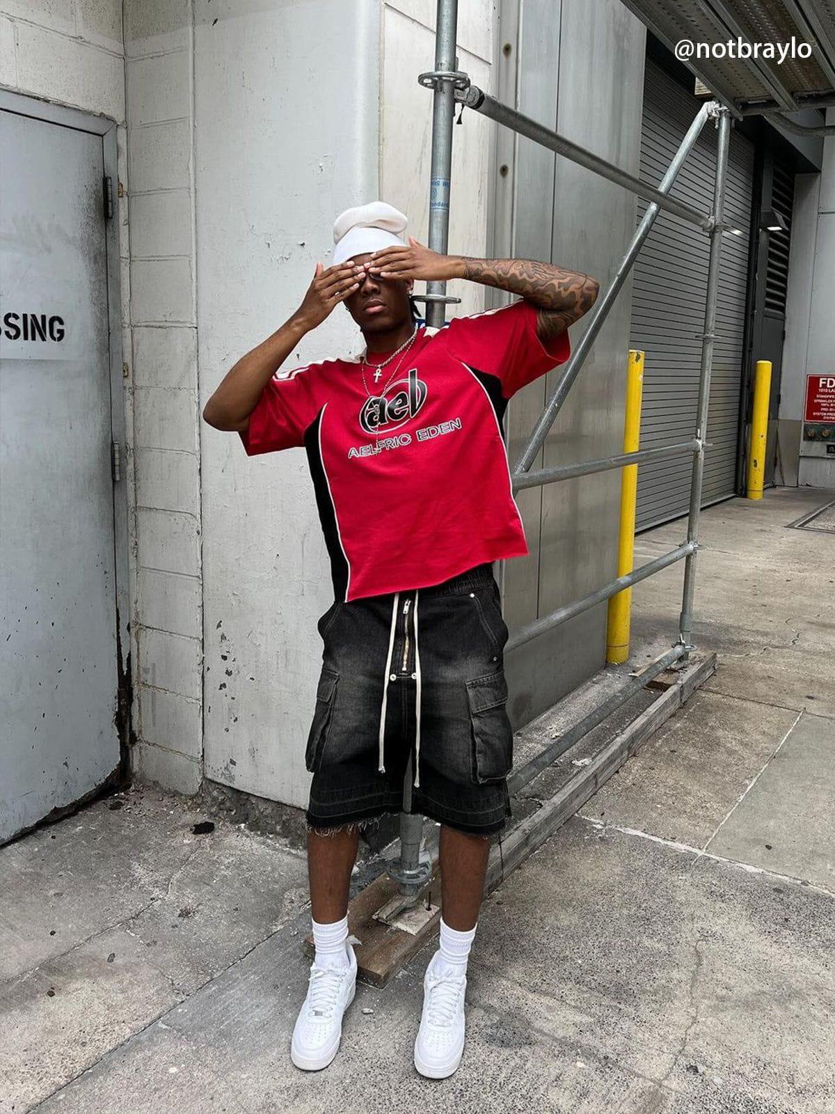 TALISHKO Drawstring Washed Jorts