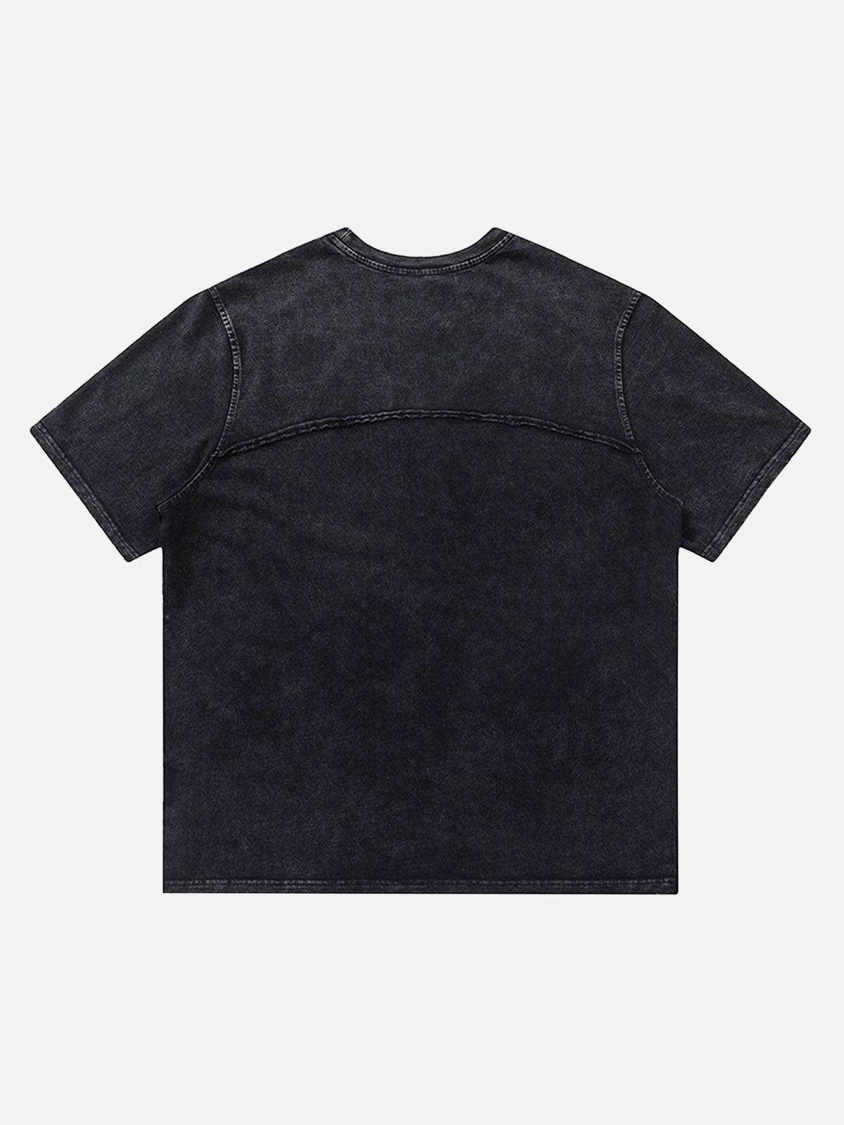 TALISHKO Split Raw Edge Short Sleeve T-Shirt