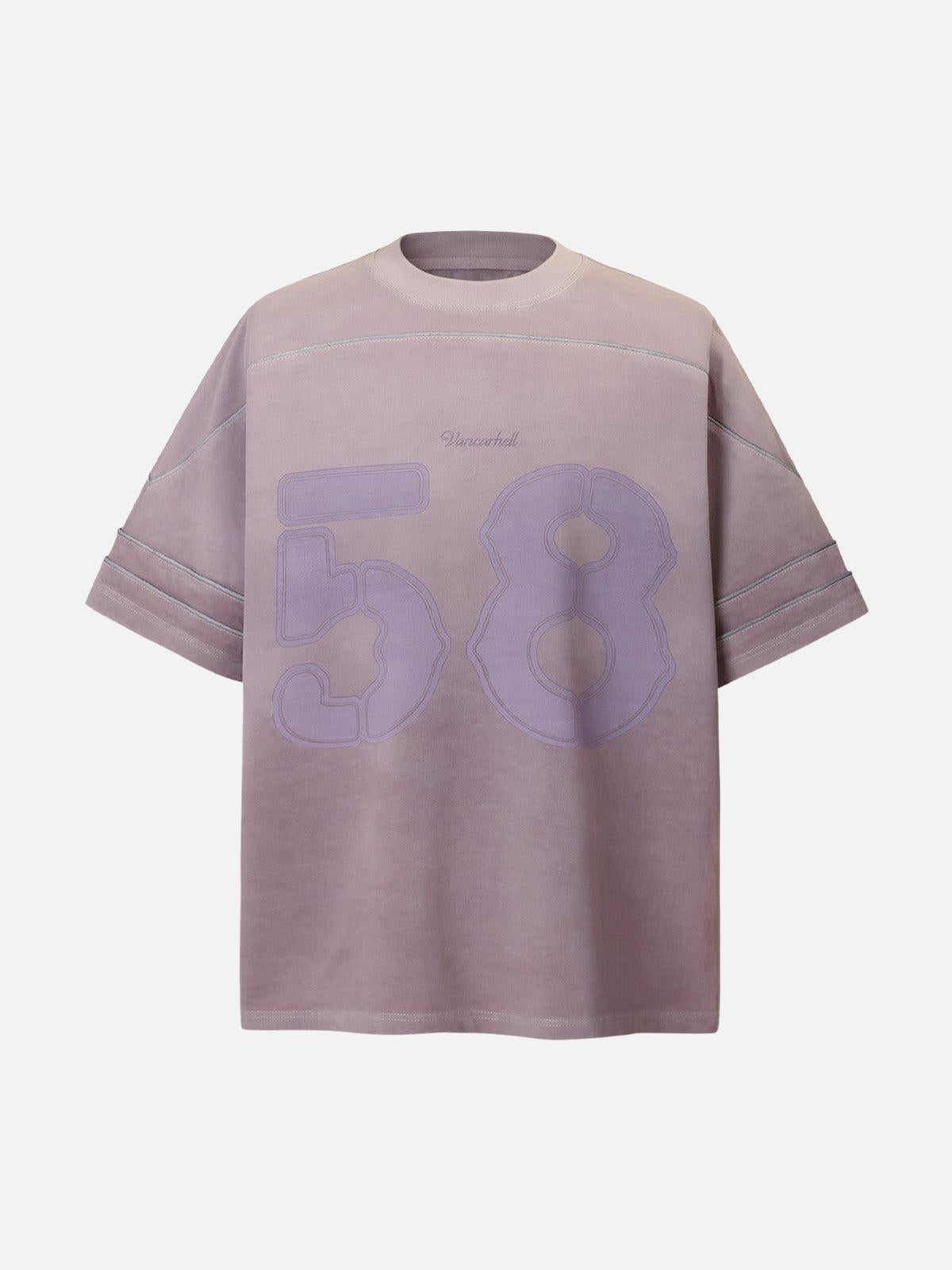 TALISHKO Washed Jersey Welt Stitching T-Shirt