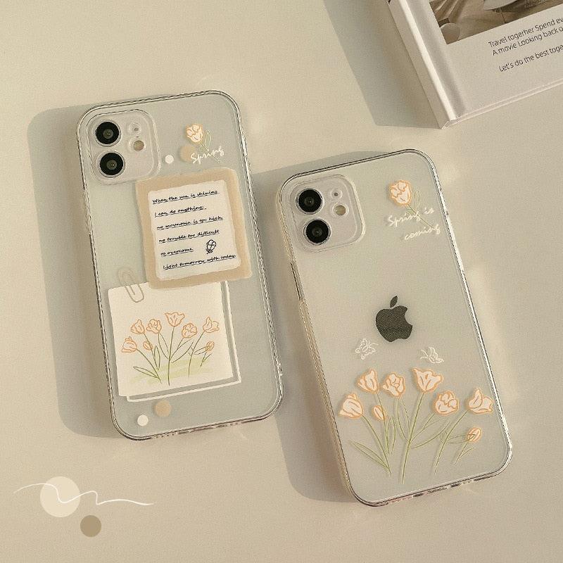 TALISHKO Soft Flower Mobile Phone Case For iPhone