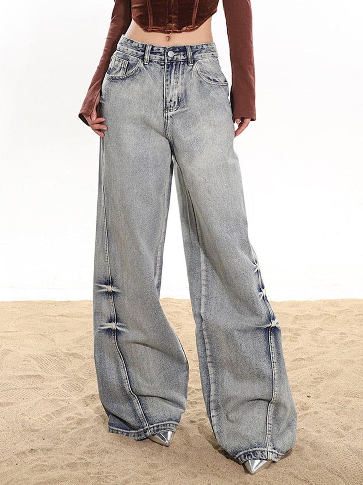 TALISHKO Arc-Stitched Washed Jeans