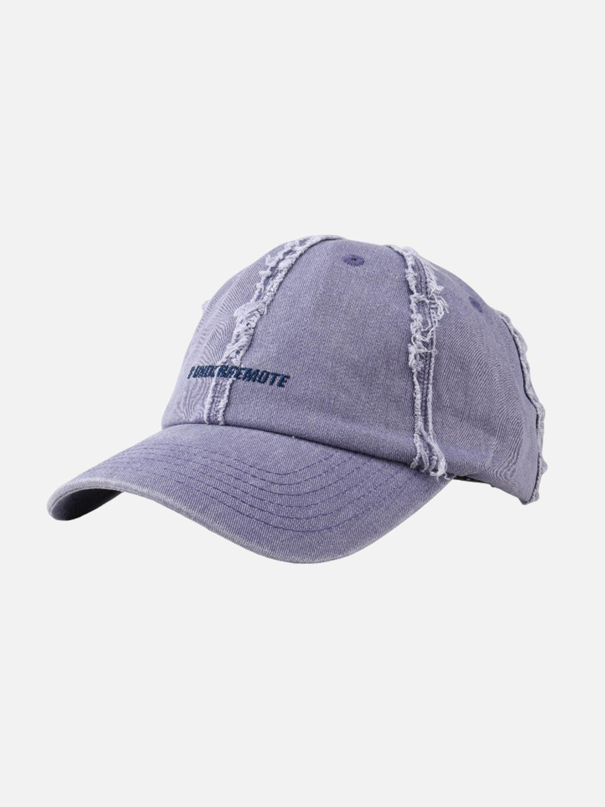 TALISHKO Distressed Denim Baseball Cap
