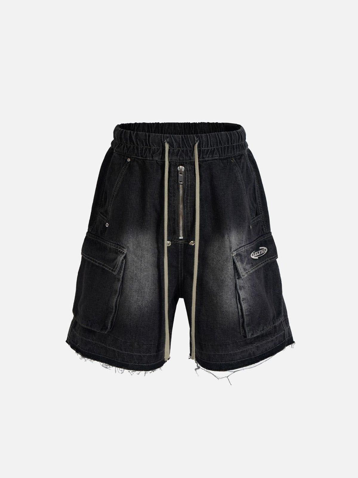 TALISHKO Drawstring Washed Jorts
