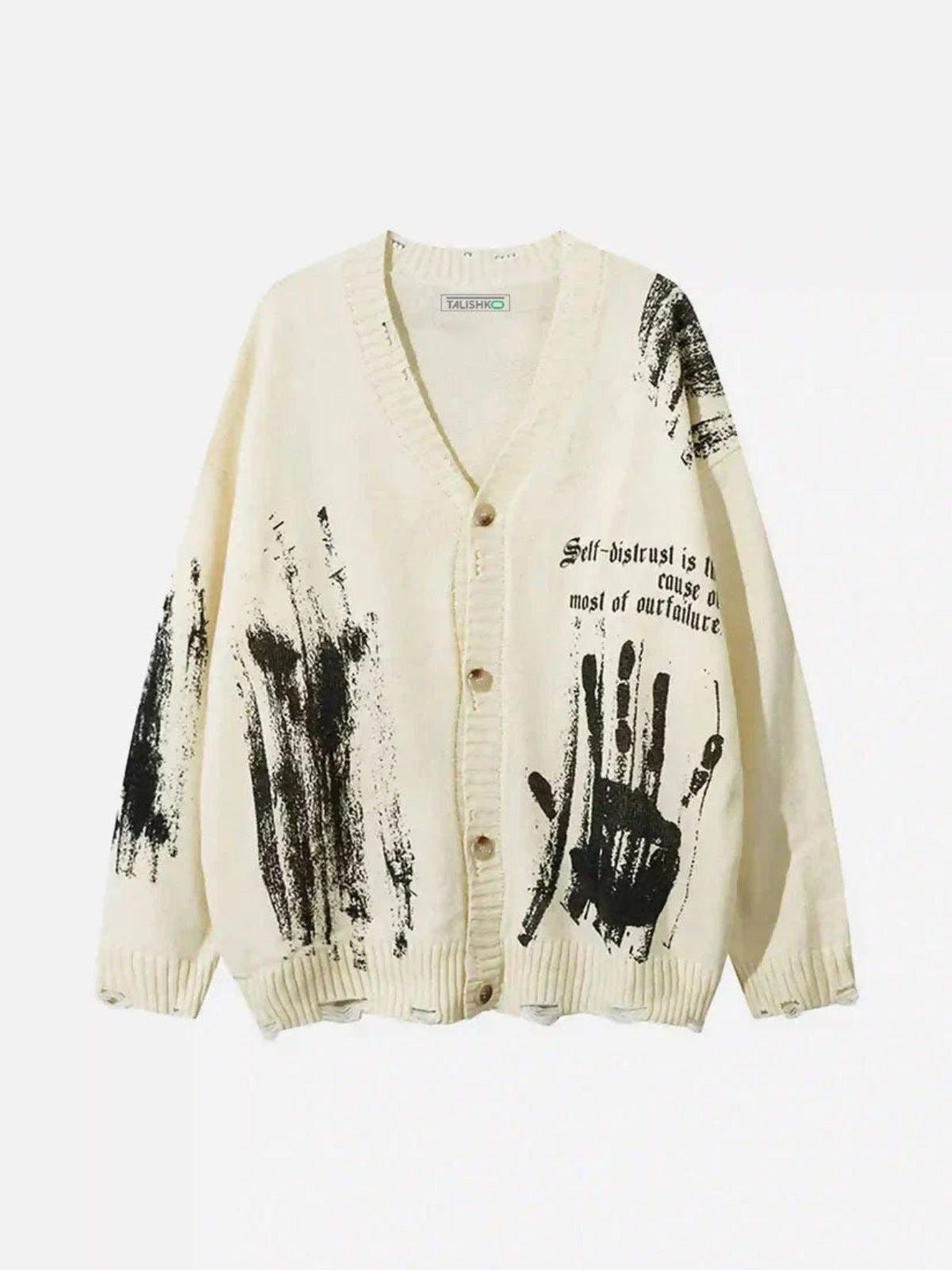 TALISHKO Palm Graffiti Cardigan