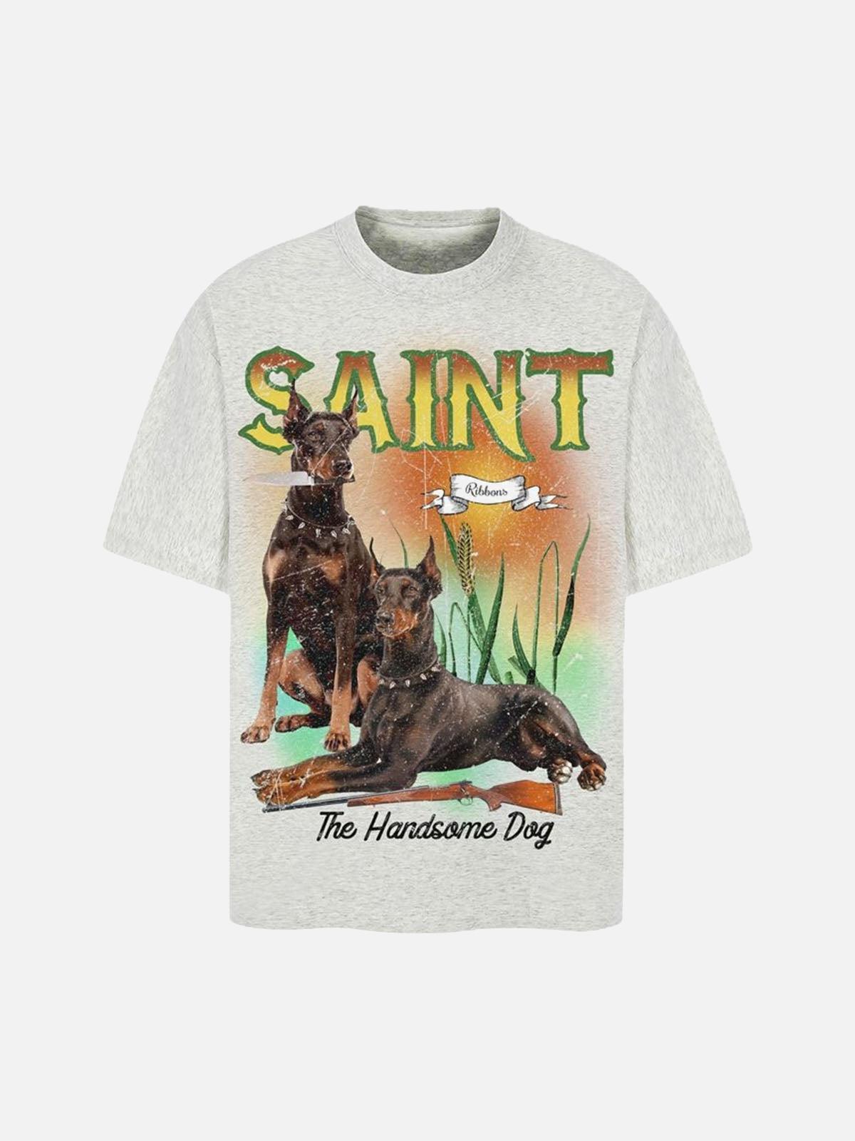 TALISHKO Vintage Doberman Print T-Shirt