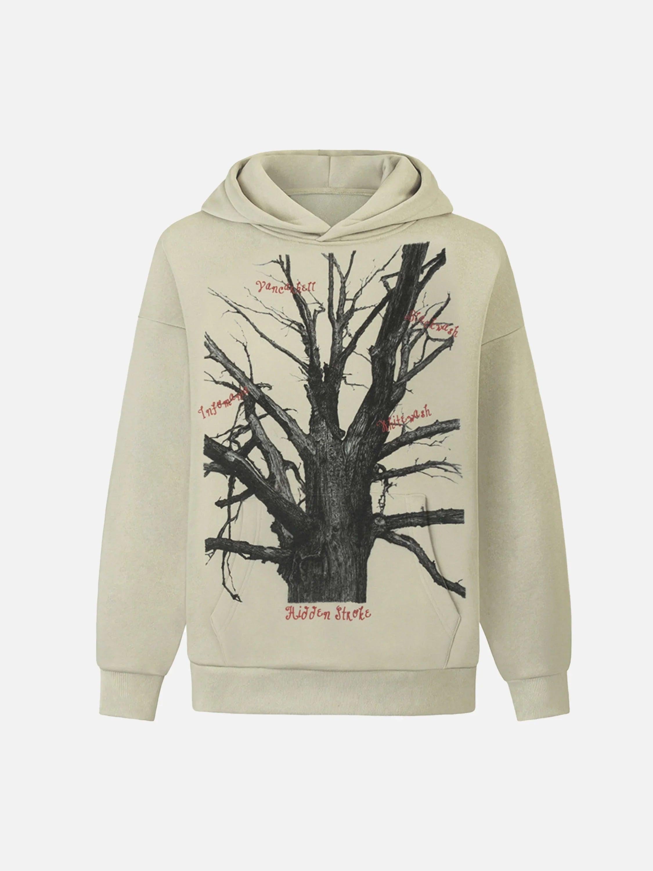 TALISHKO Withered Branch Print Hoodie
