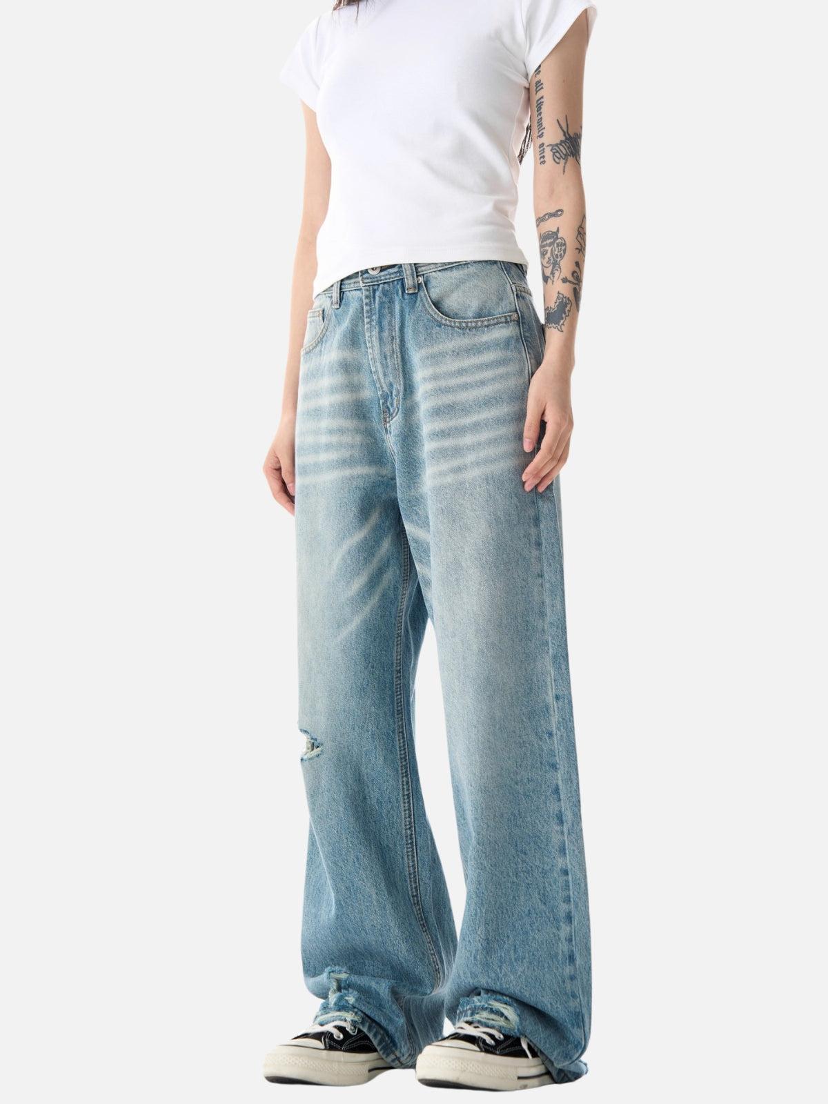 TALISHKO Basic Distressed Loose Jeans