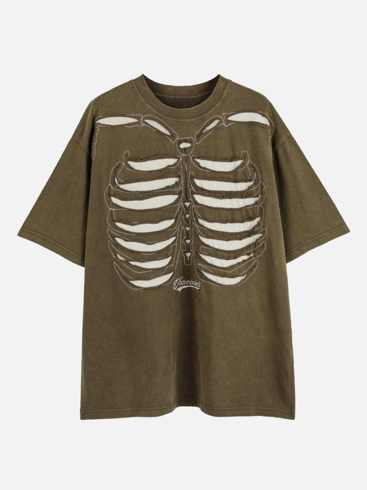 TALISHKO Skull Distressed Wash Tee