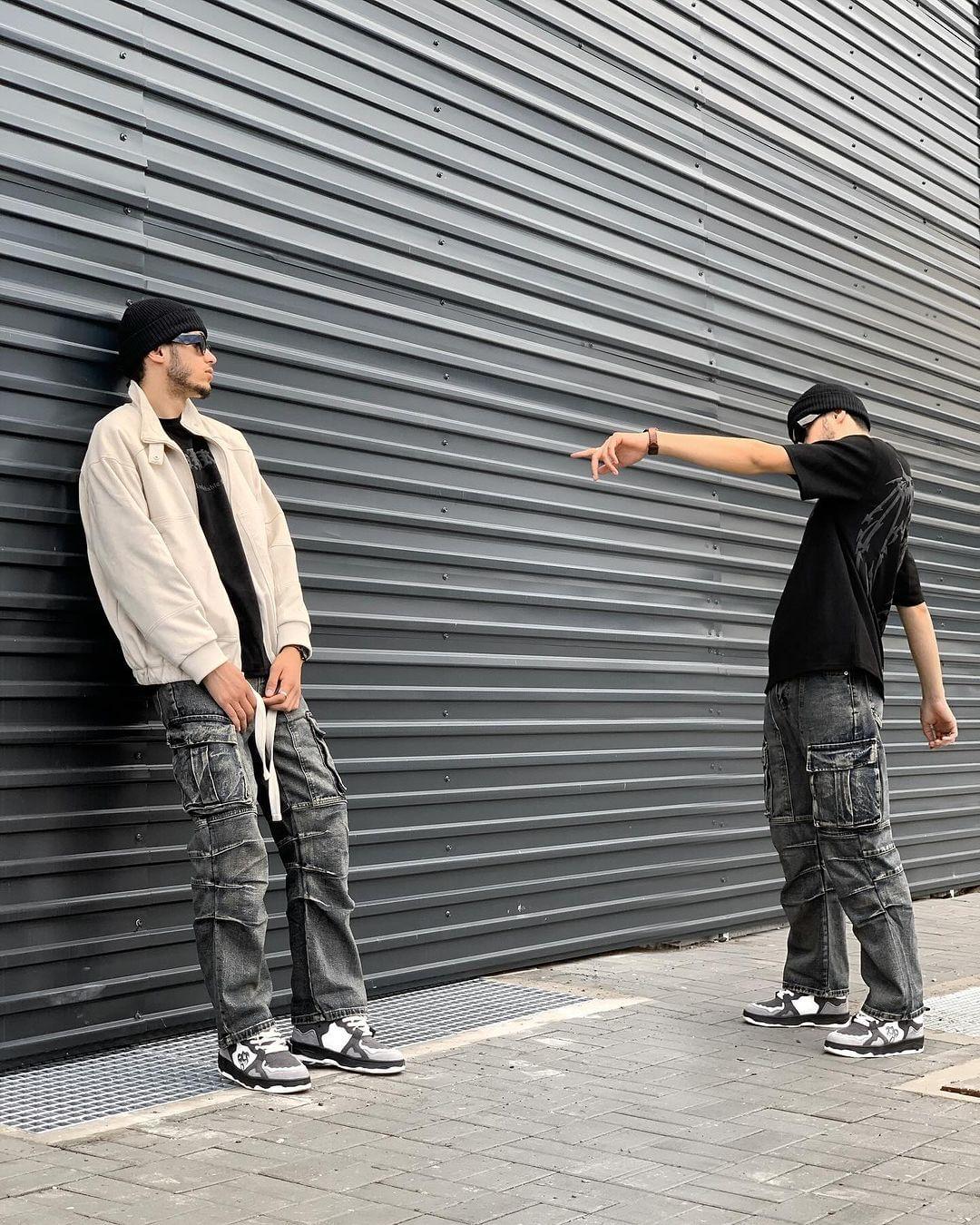 TALISHKO Washed And Distressed Multi-Pocket Jeans