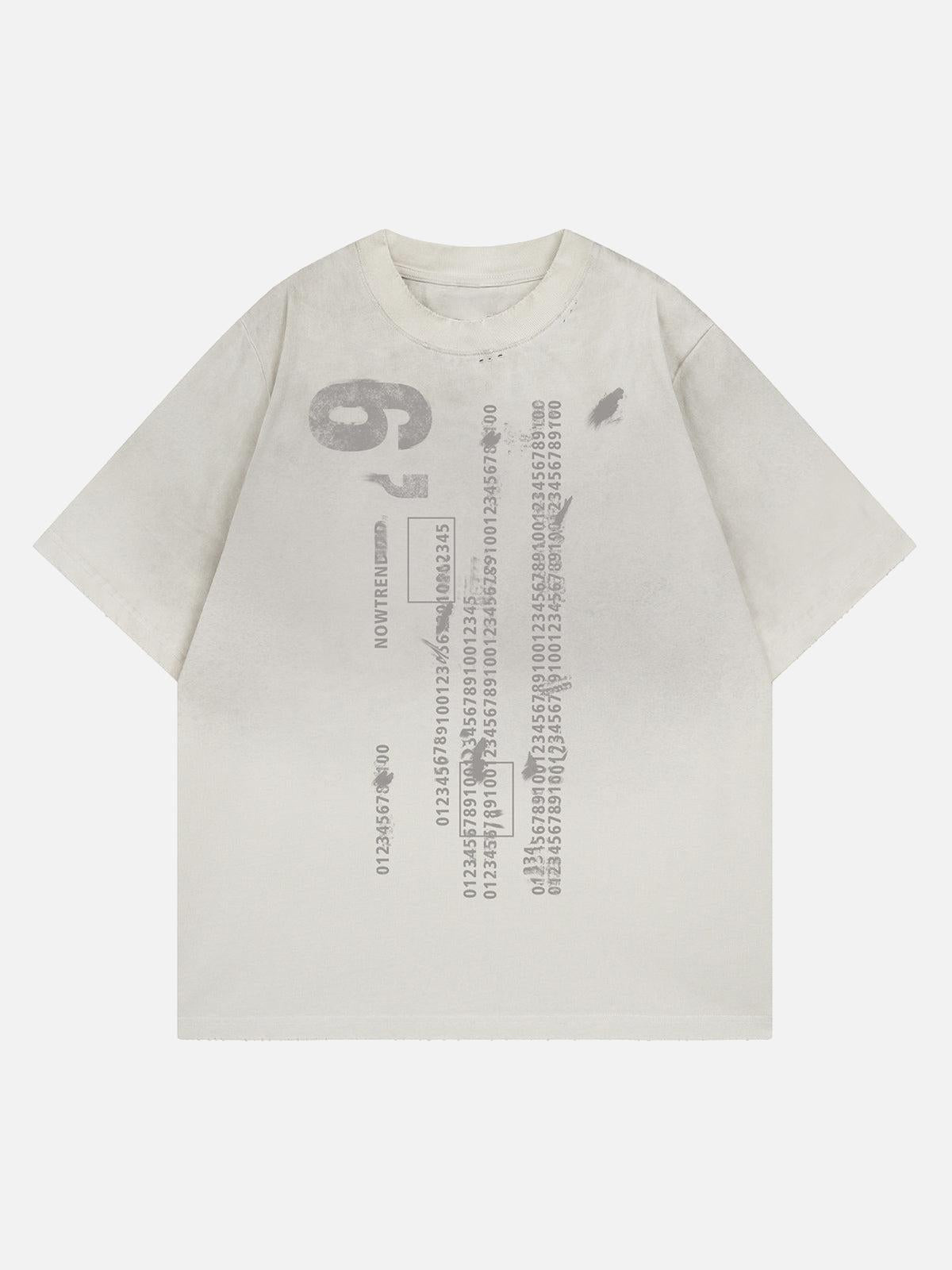 TALISHKO Distressed Digital Print T-Shirt