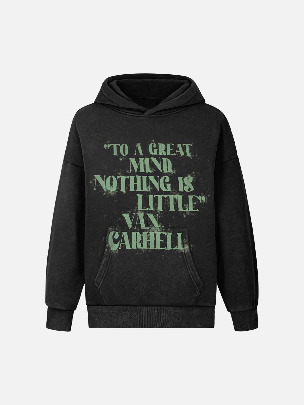 TALISHKO Smudge-Dyed Letter Print Hoodie