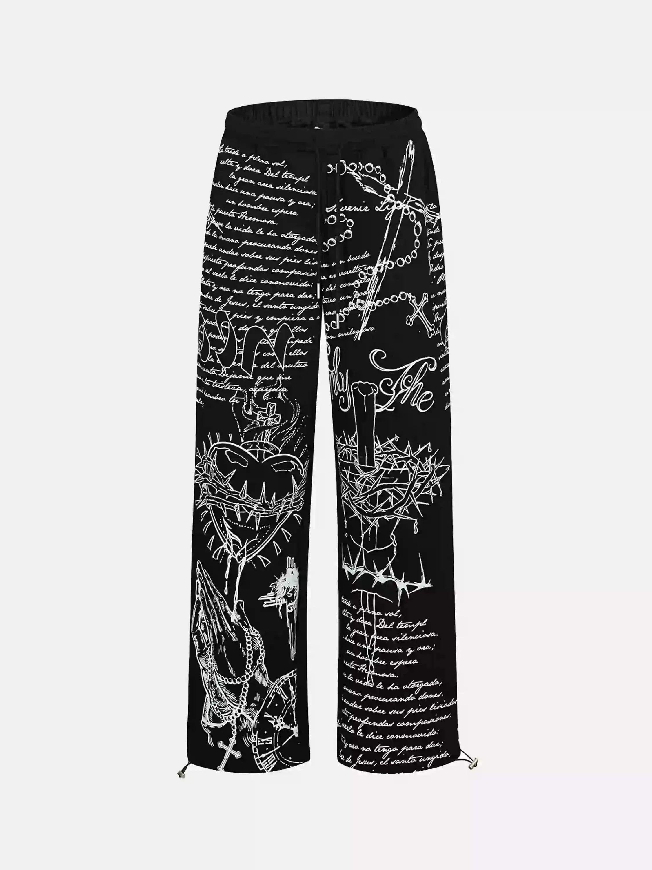 TALISHKO Hip-Hop Street Print Casual Pants