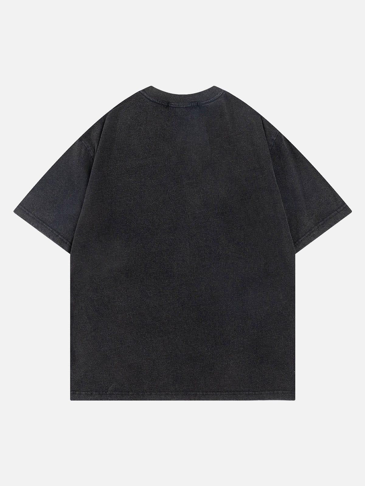 TALISHKO Fuzzy Font Print Washed Tee