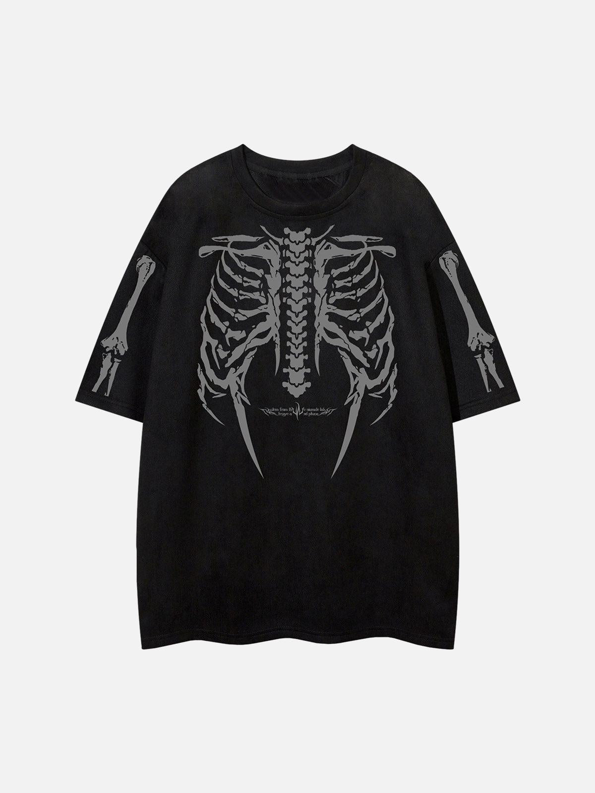 TALISHKO Skeleton Graphic Oversized T-Shirt