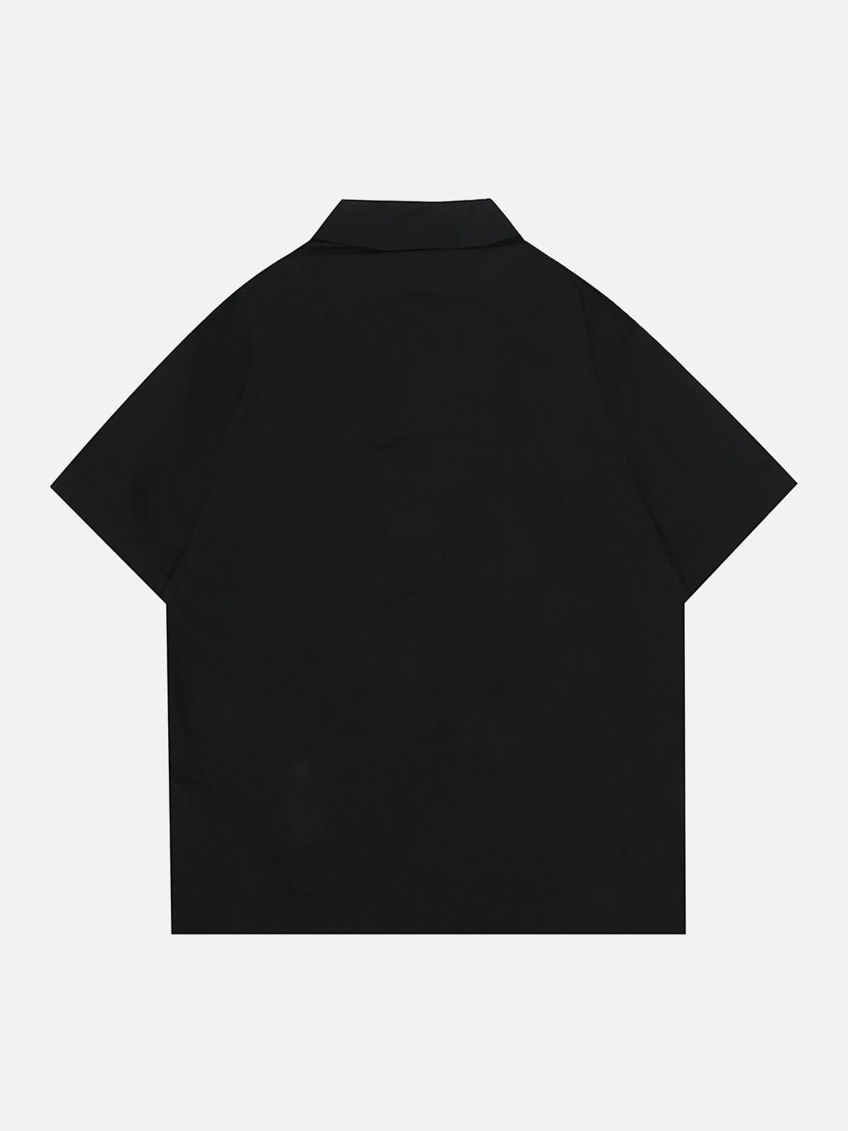 TALISHKO Zip Patchwork Tee