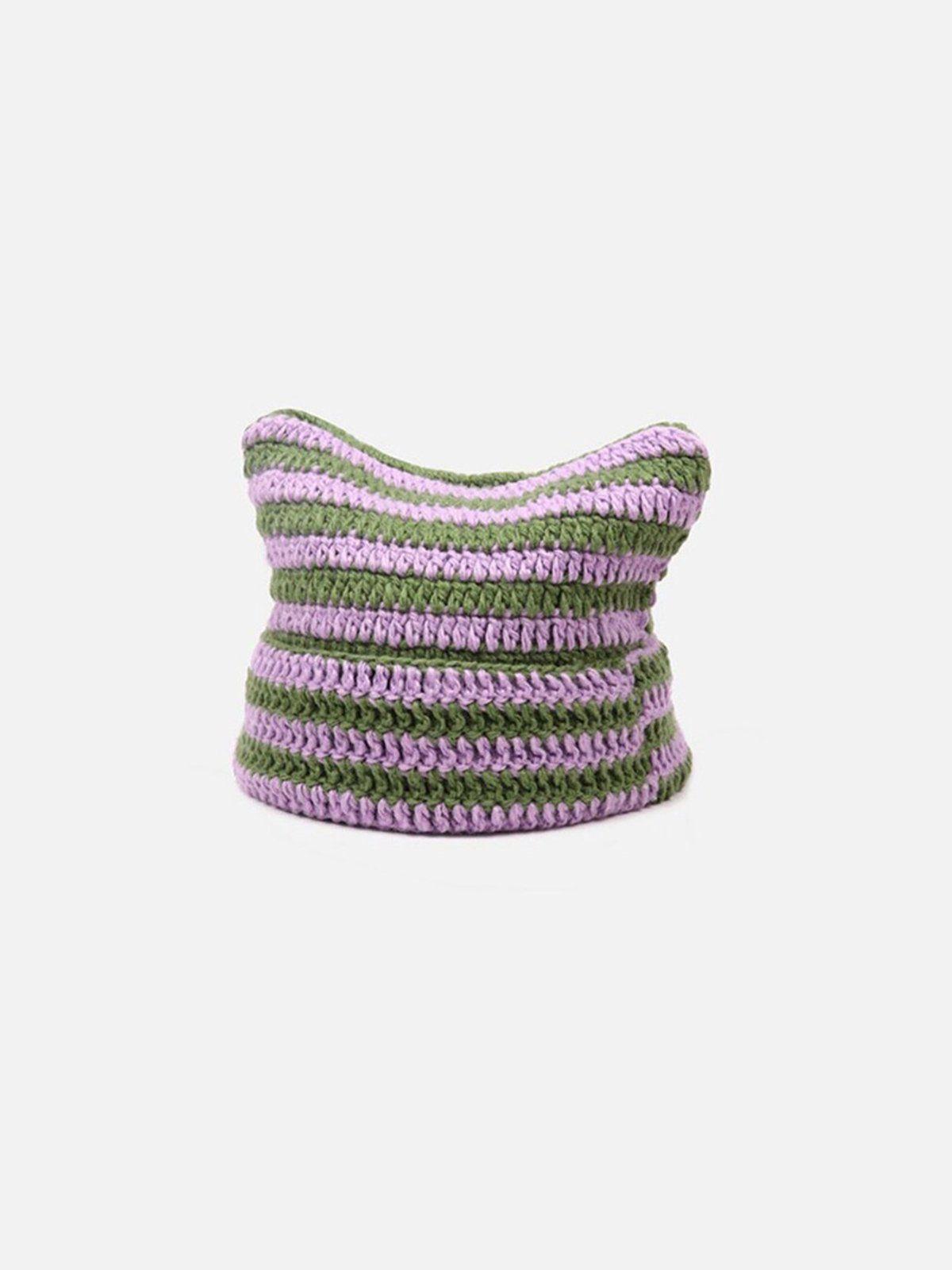 TALISHKO Stripe Cat Ear Hat