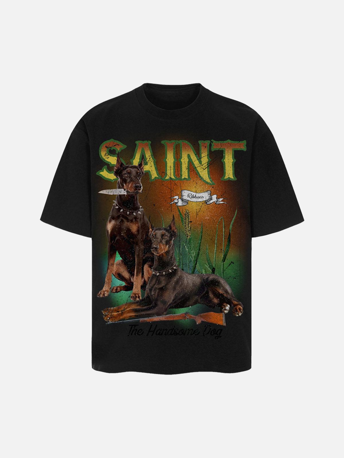 TALISHKO Vintage Doberman Print T-Shirt