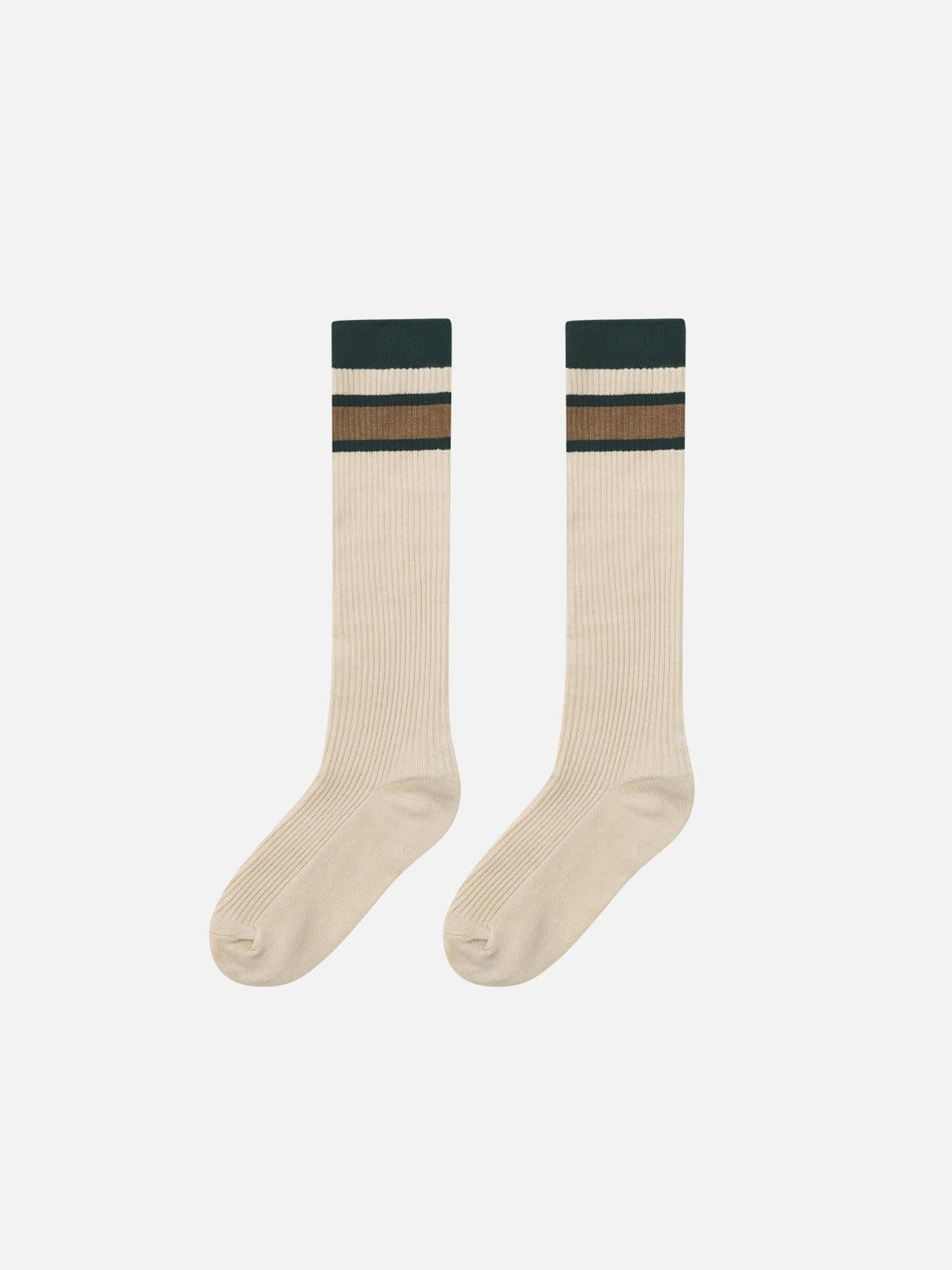 TALISHKO Color Blocking Stripe Socks