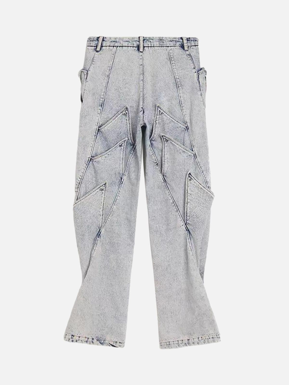 TALISHKO High Street Deconstructed Washed Jeans
