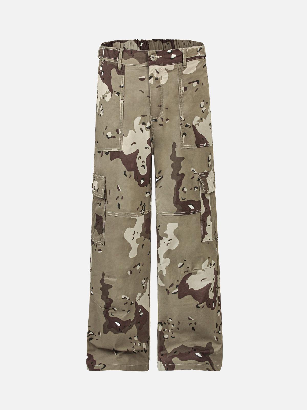 TALISHKO Multi-Pocket Cargo Camouflage Pants
