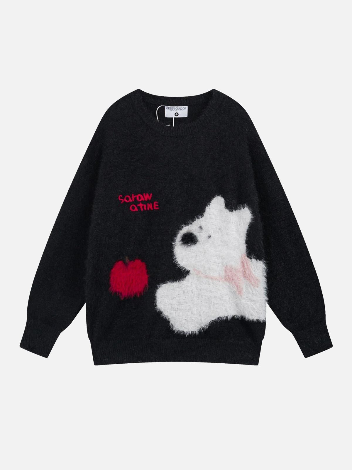 TALISHKO Vintage Cartoon Little Dog Leisure Sweater