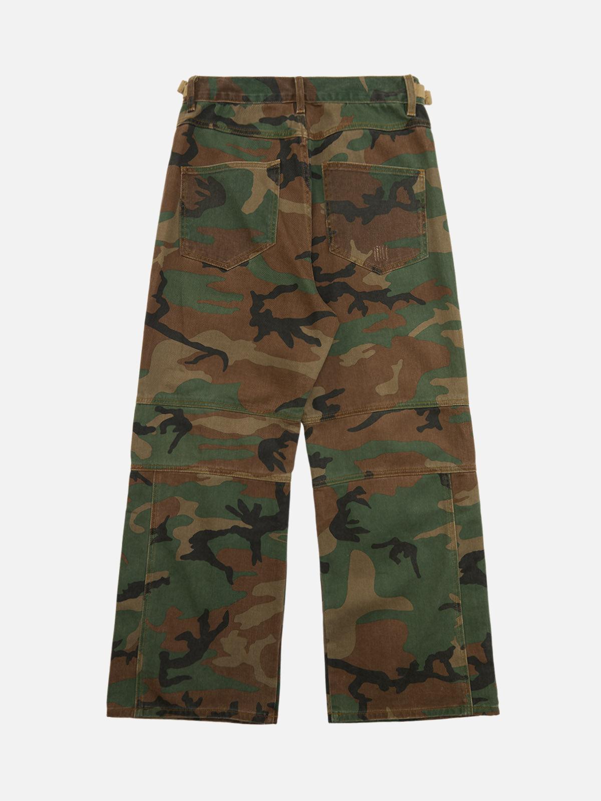 TALISHKO Camouflage Structured Pleated Pants