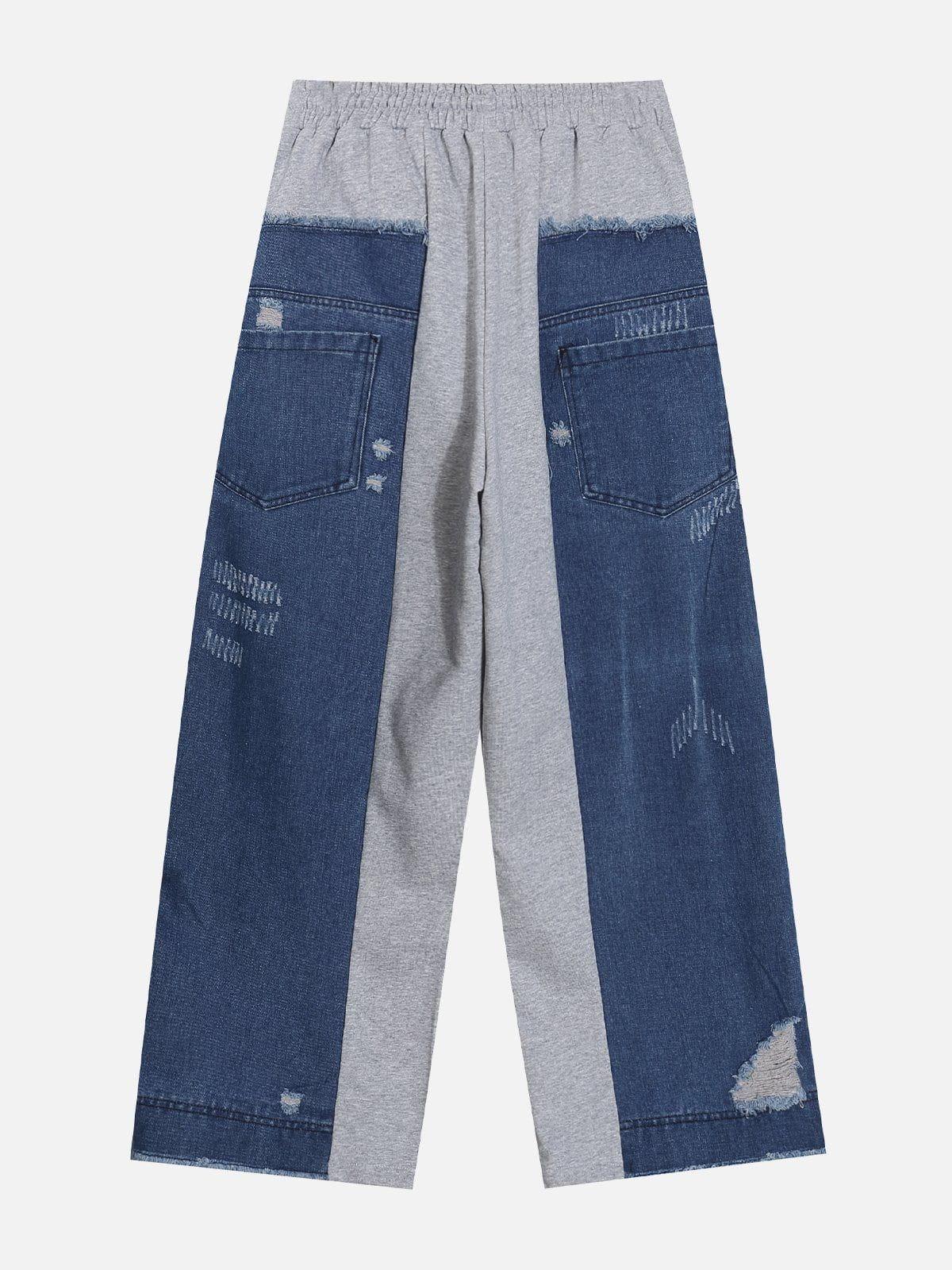 TALISHKO Denim Patchwork Sweatpants