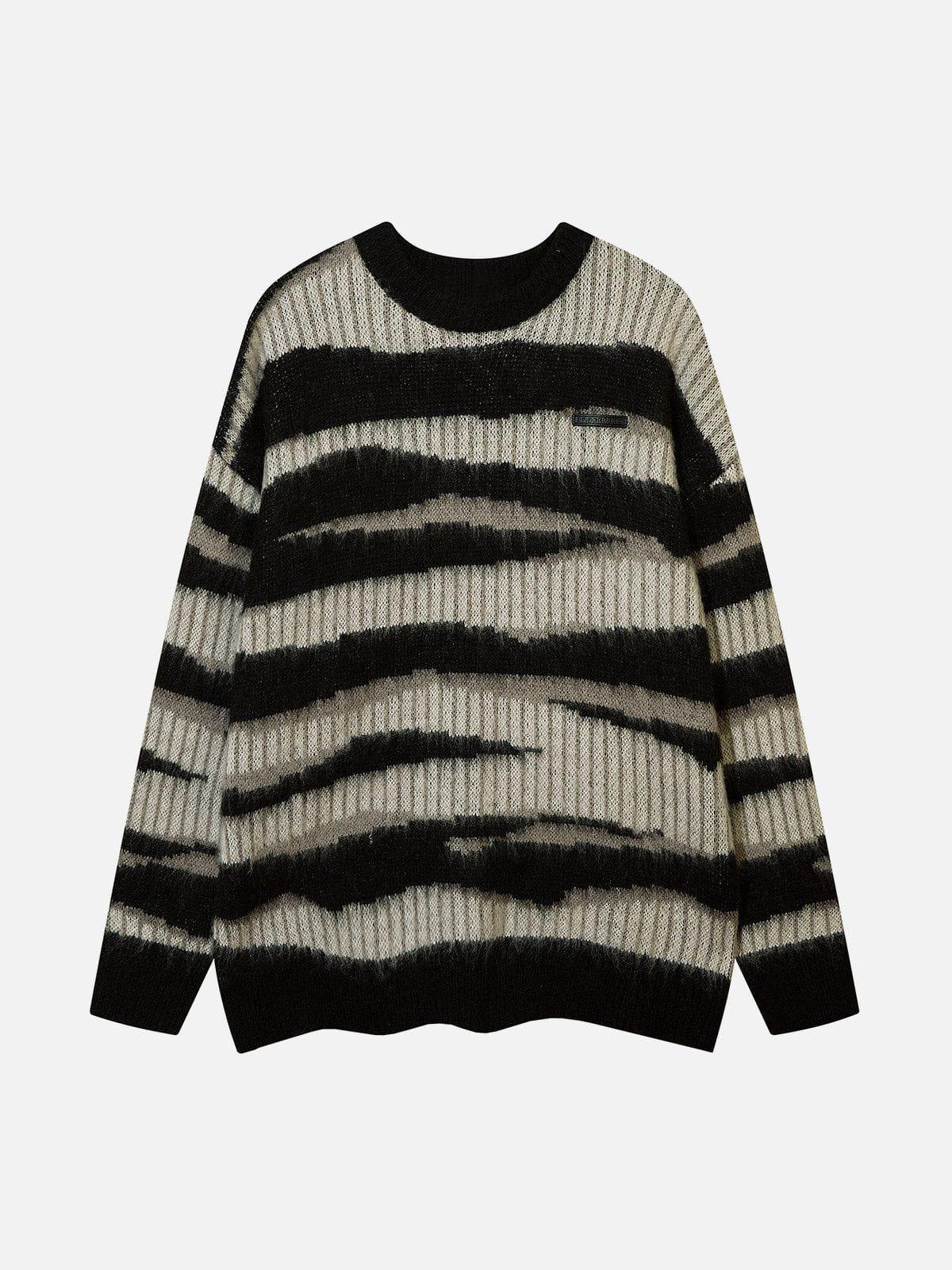 TALISHKO Zebra Print Mohair Sweater