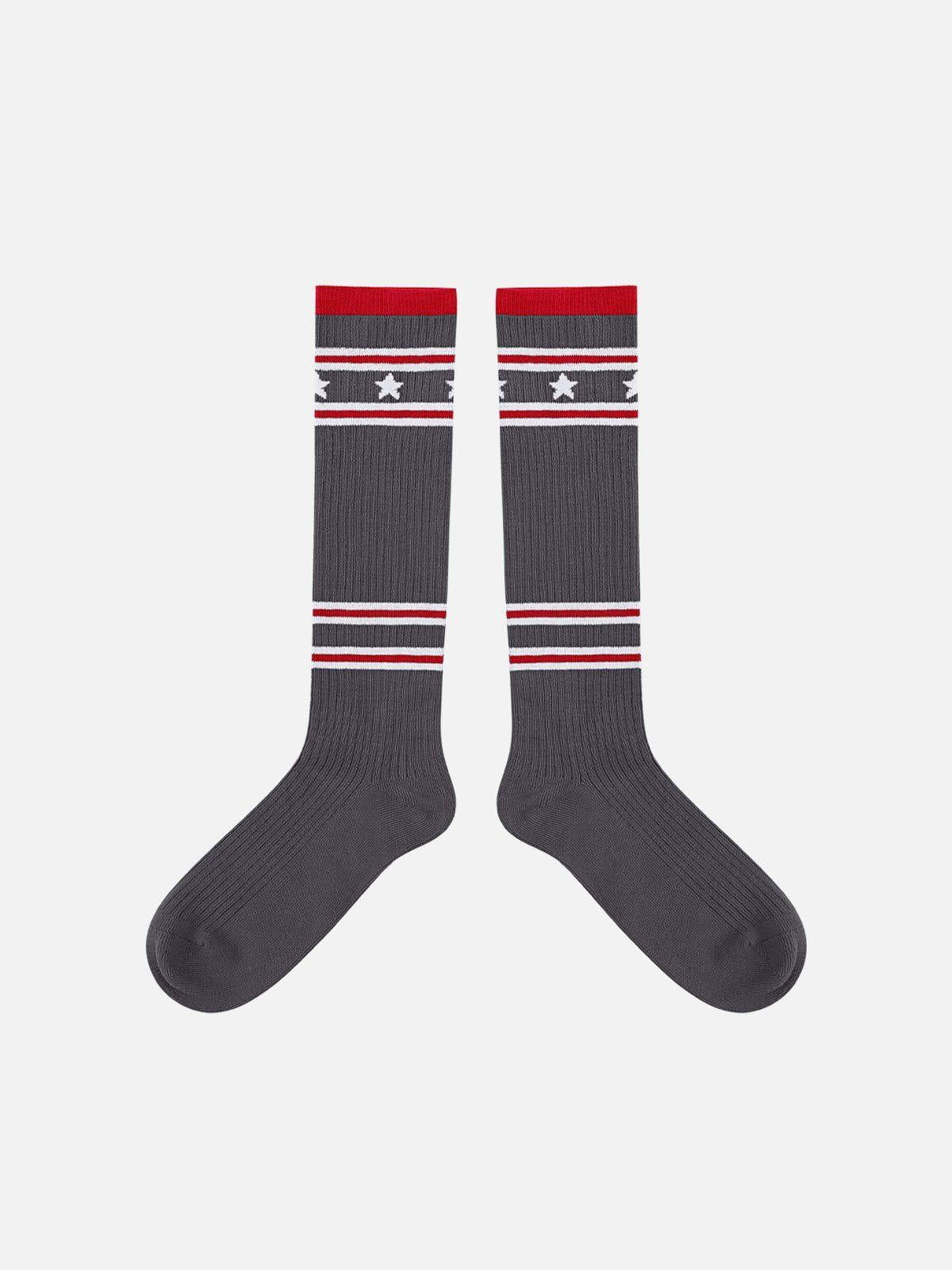 TALISHKO Vintage Stripe Star Graphic Socks